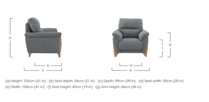 Enna Fabric Armchair in  on Furniture Village