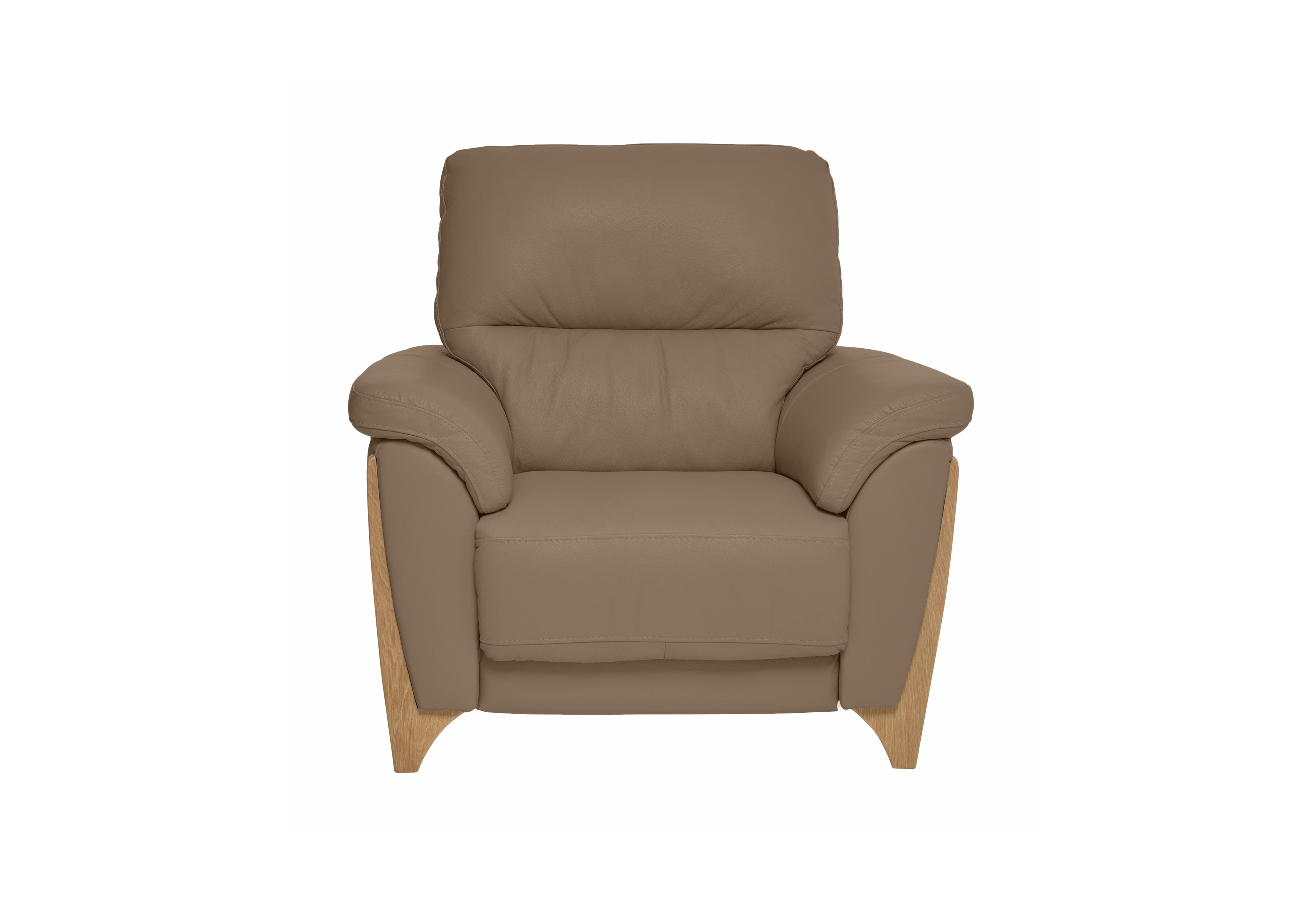 Enna Leather Armchair in L909 Taupe on Furniture Village