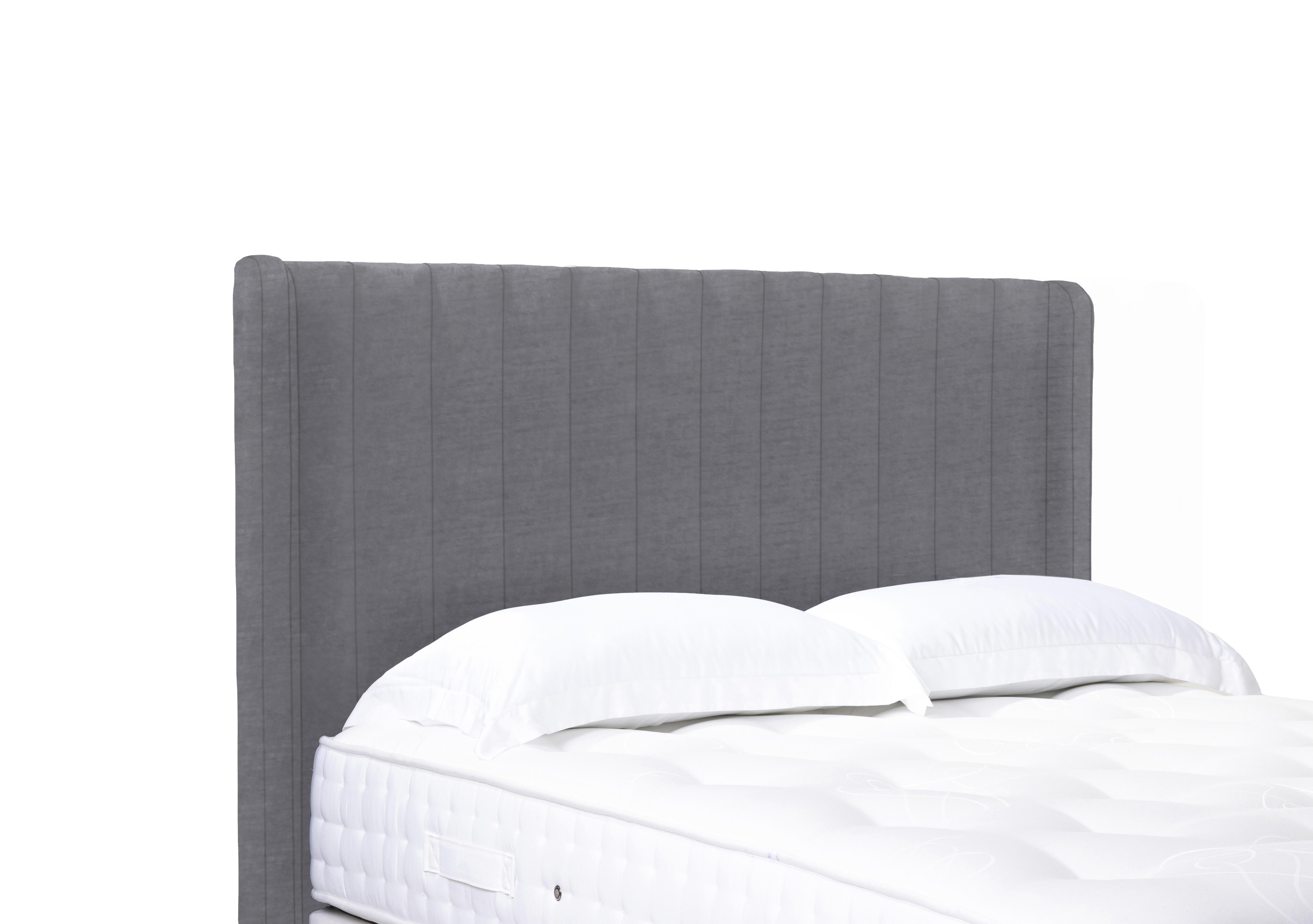 Austin High Floor Standing Headboard in Aston Steel on Furniture Village