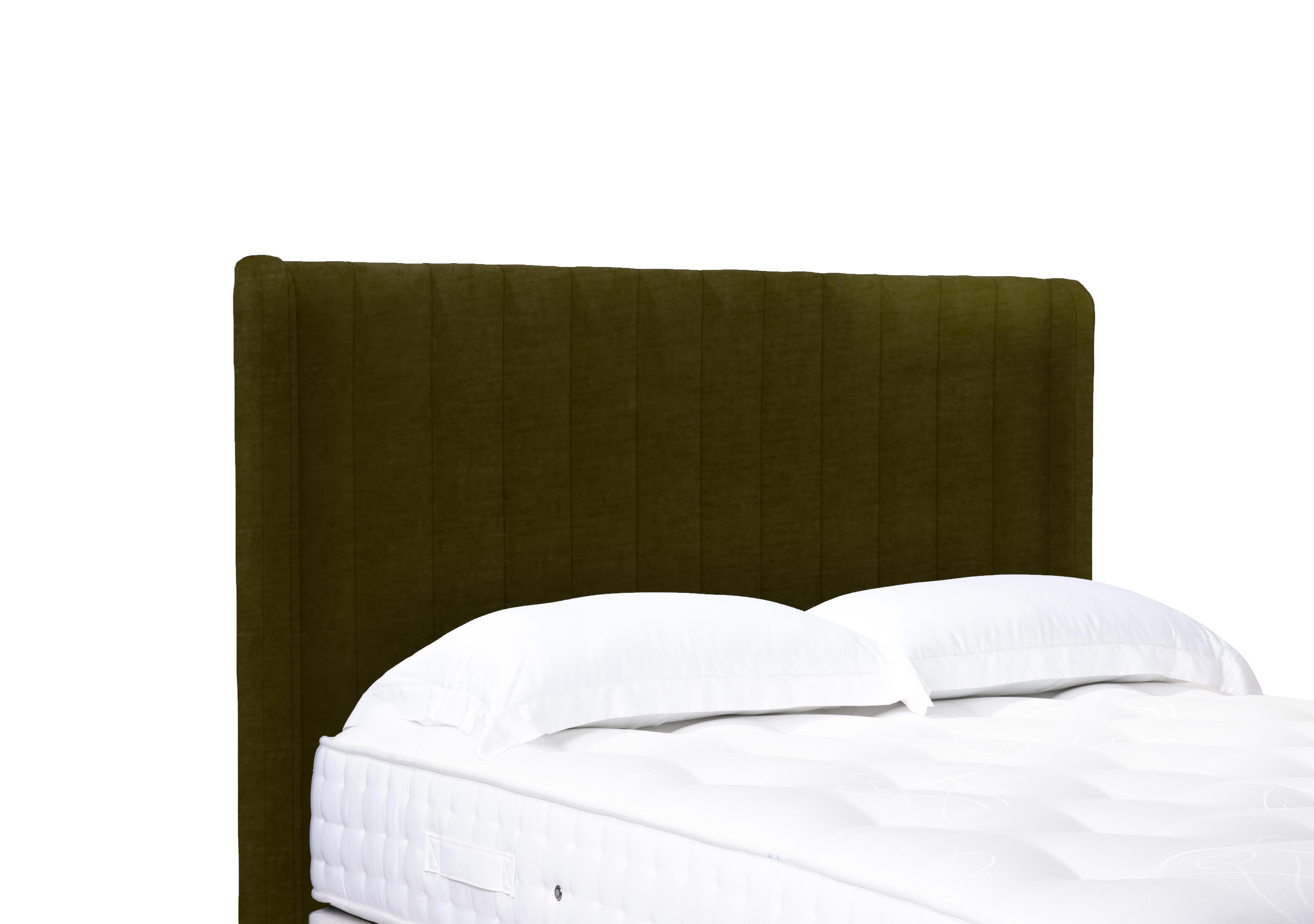 Artisan Collection Austin High Floor Standing Headboard in Milan Khaki on Furniture Village
