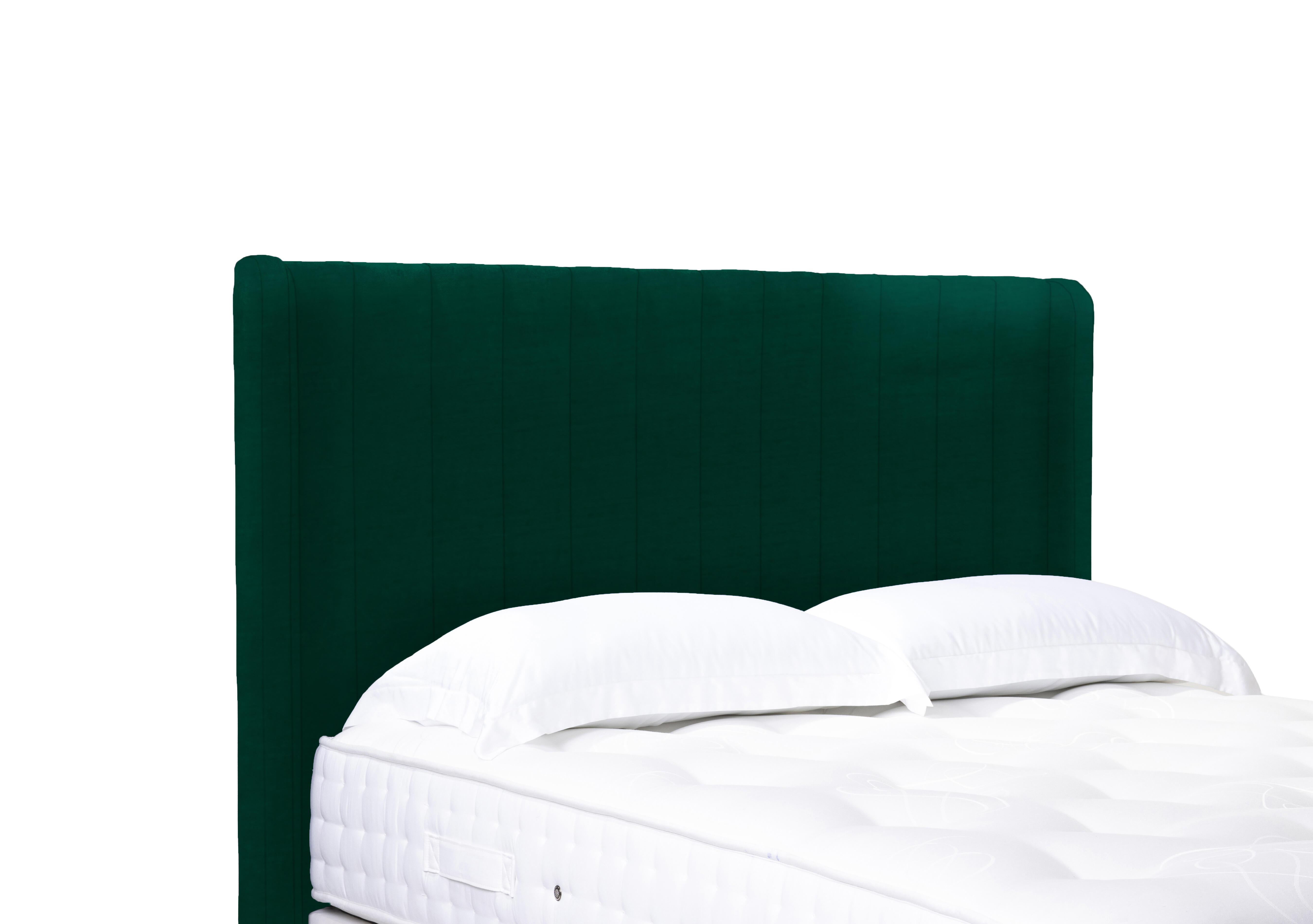 Artisan Collection Austin High Floor Standing Headboard in Plush Emerald on Furniture Village