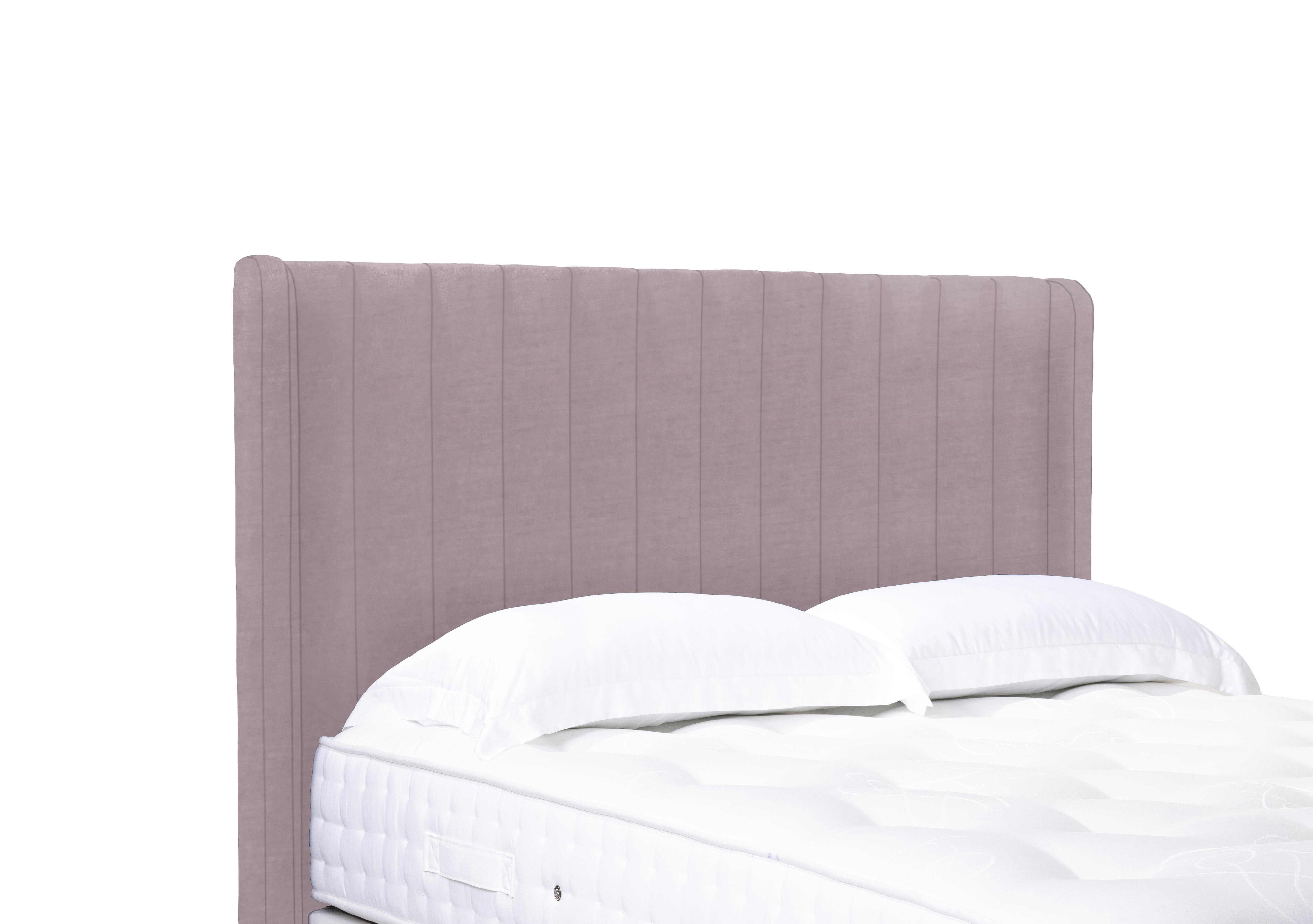 Austin High Floor Standing Headboard in Plush Lilac on Furniture Village