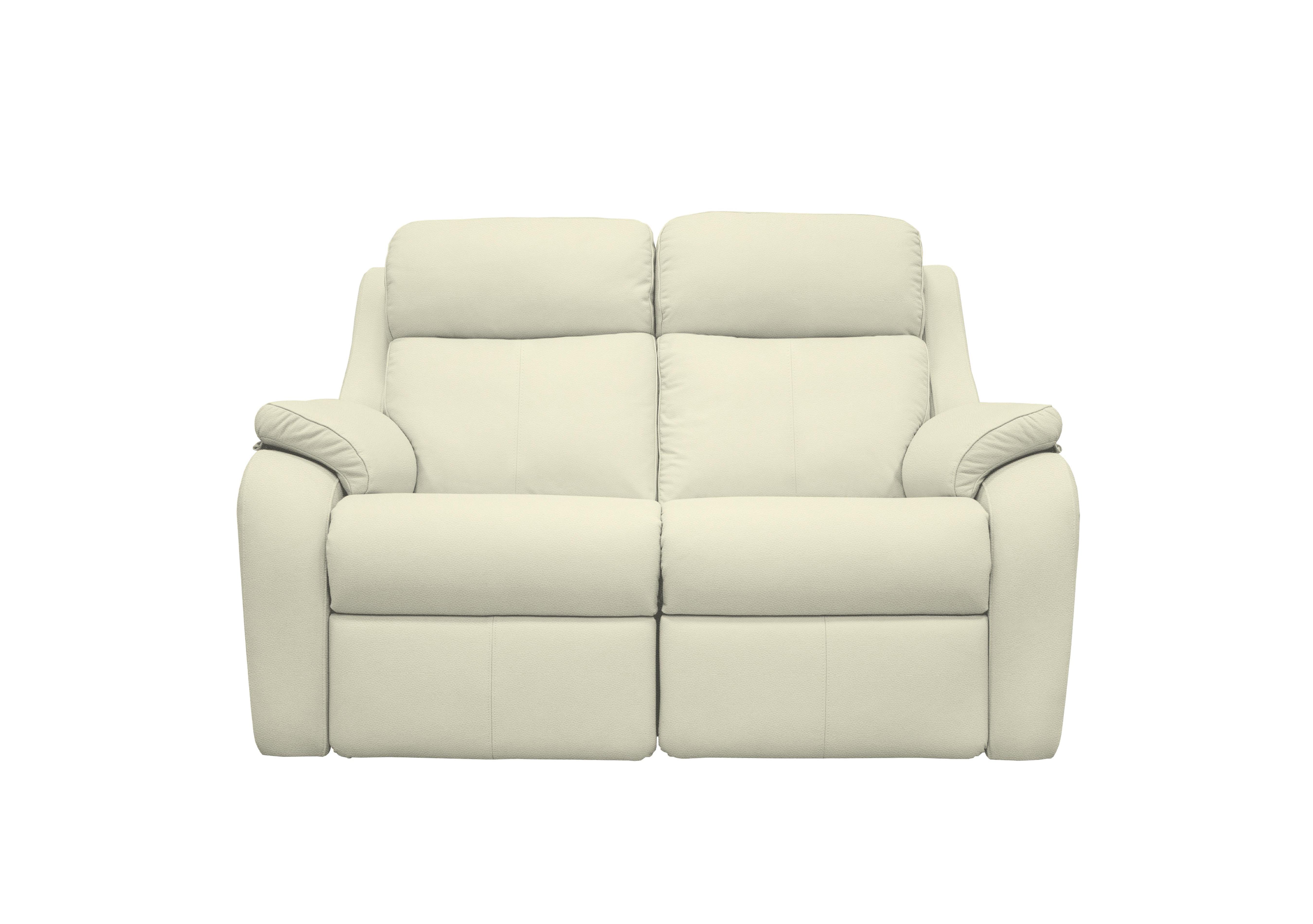 Kingsbury 2 Seater Leather Sofa in L840 Cambridge Chalk on Furniture Village