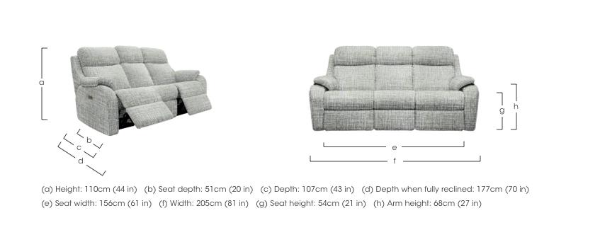 Kingsbury 3 Seater Fabric Sofa in  on Furniture Village