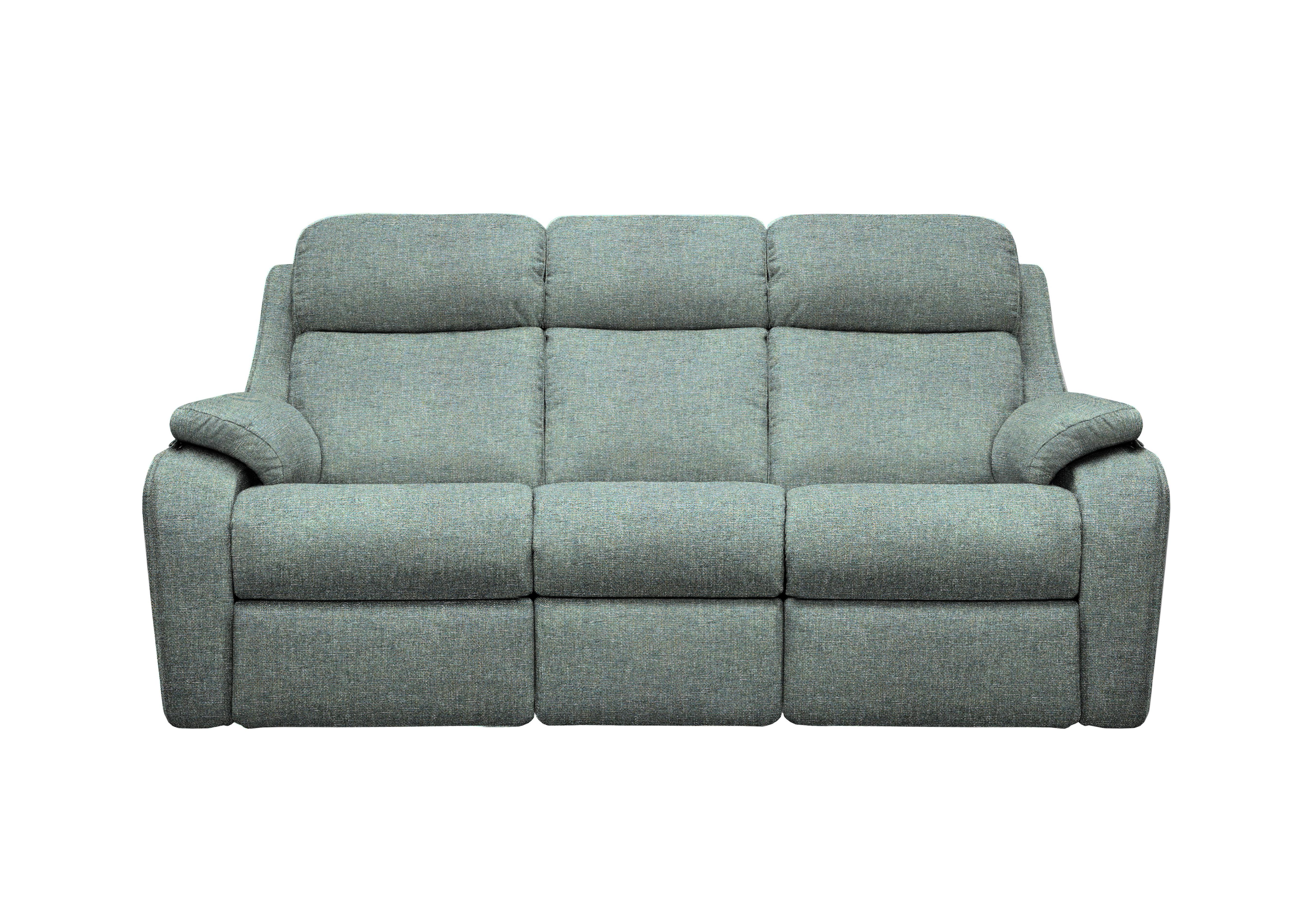 Kingsbury 3 Seater Fabric Sofa in A020 Dapple Kingfisher on Furniture Village