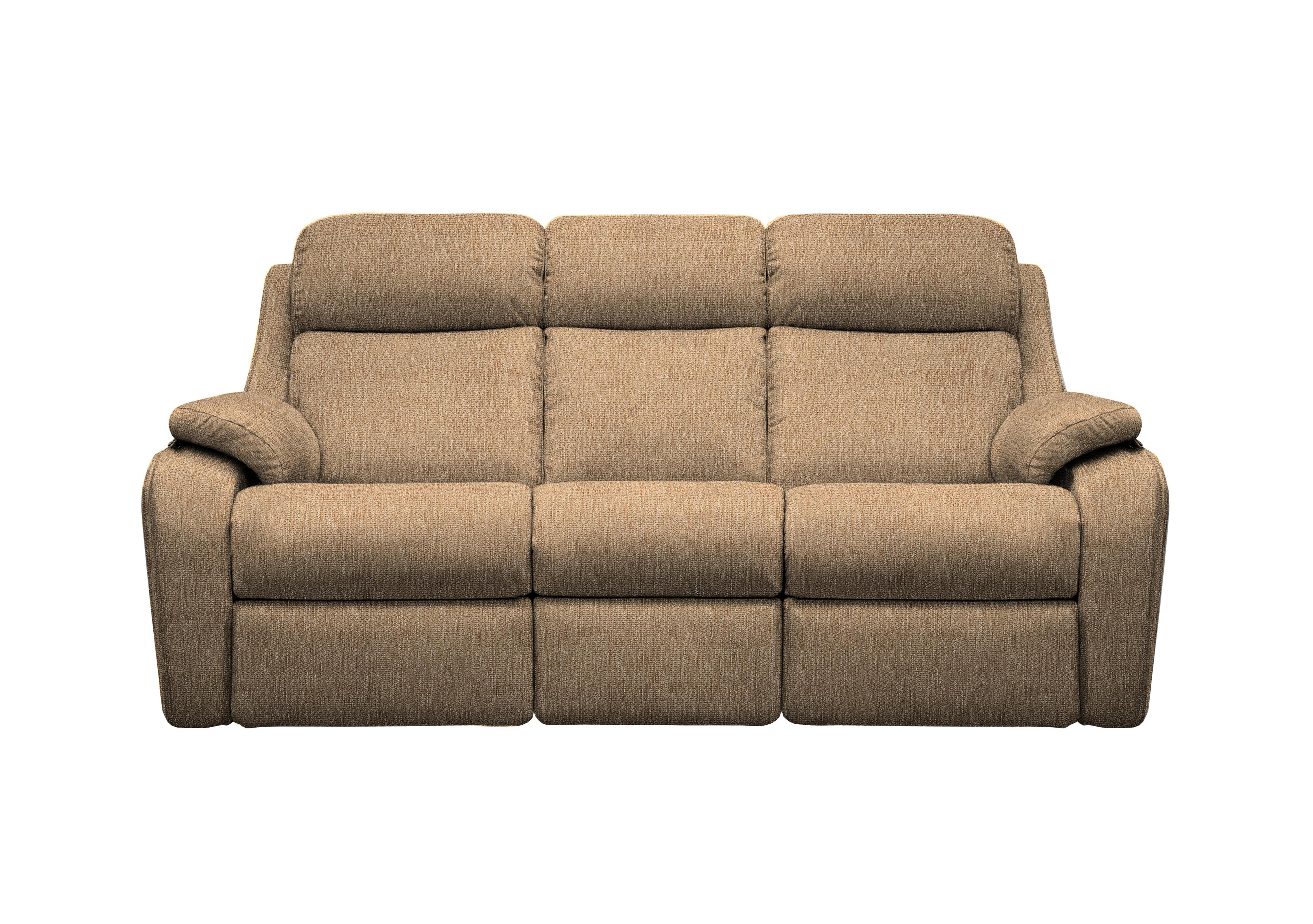Kingsbury 3 Seater Fabric Sofa in A070 Boucle Cocoa on Furniture Village