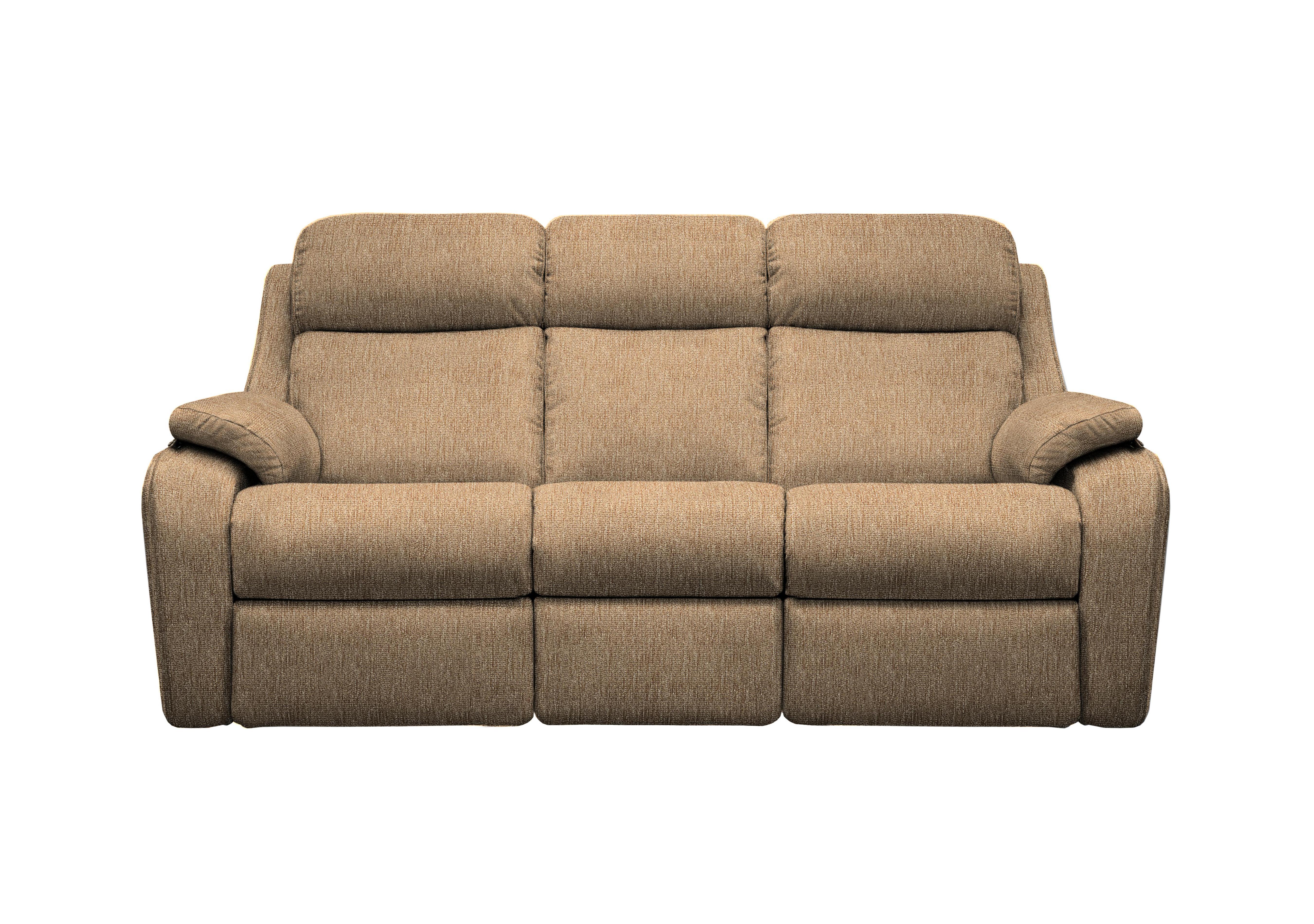 Kingsbury 3 Seater Fabric Sofa in A070 Boucle Cocoa on Furniture Village