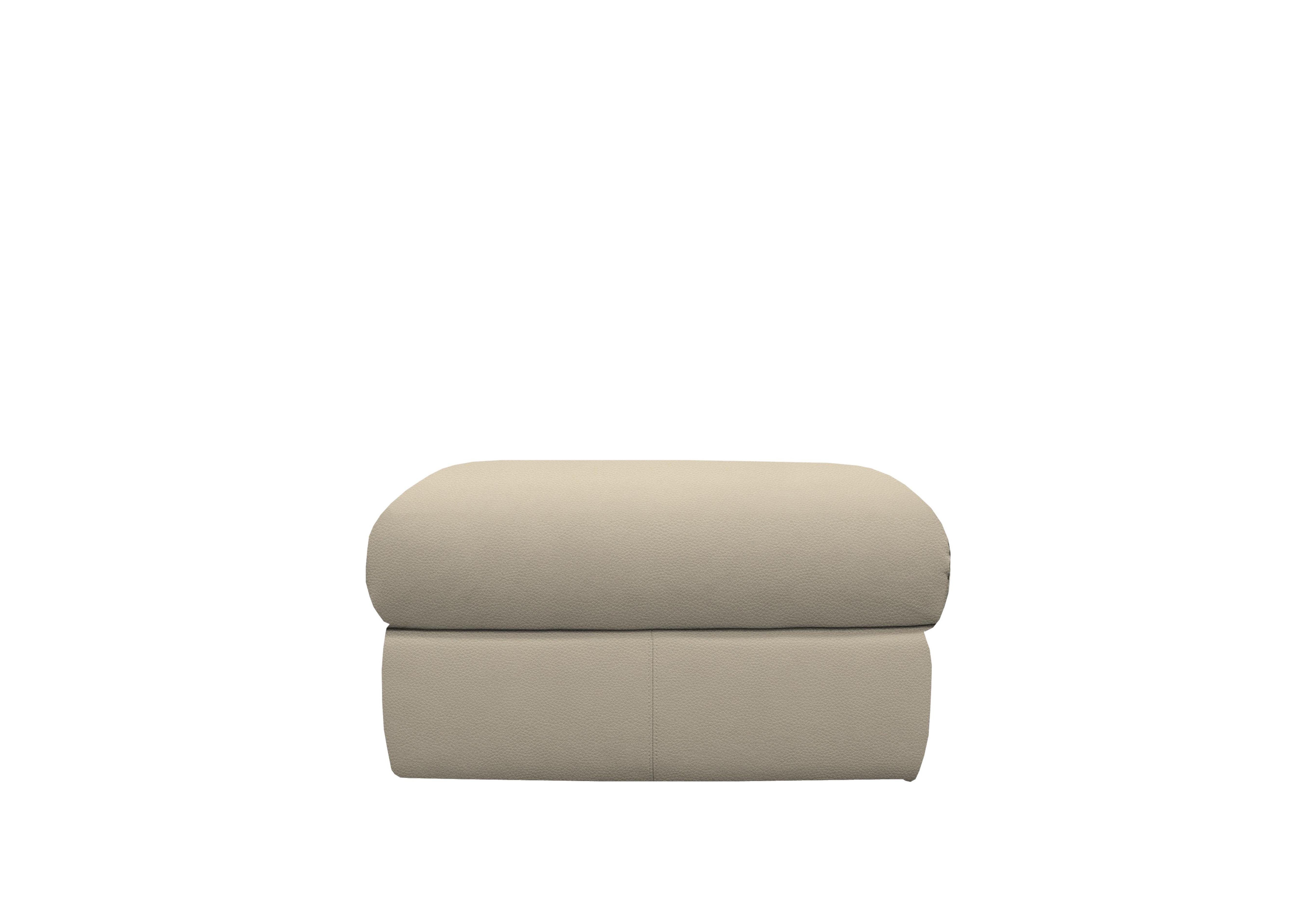 Kingsbury Leather Storage Footstool in H001 Oxford Mushroom on Furniture Village