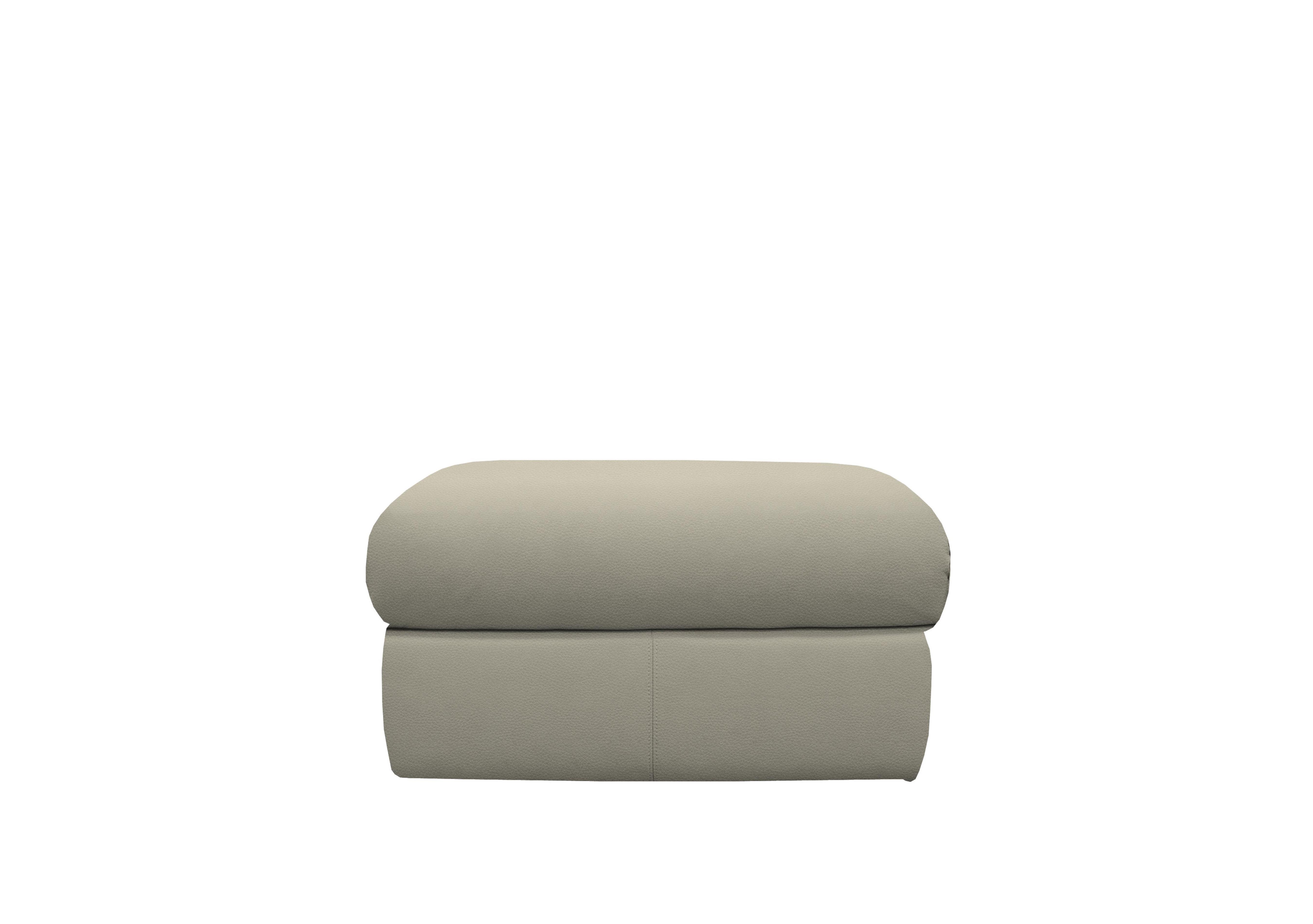 Kingsbury Leather Storage Footstool in L846 Cambridge Taupe on Furniture Village