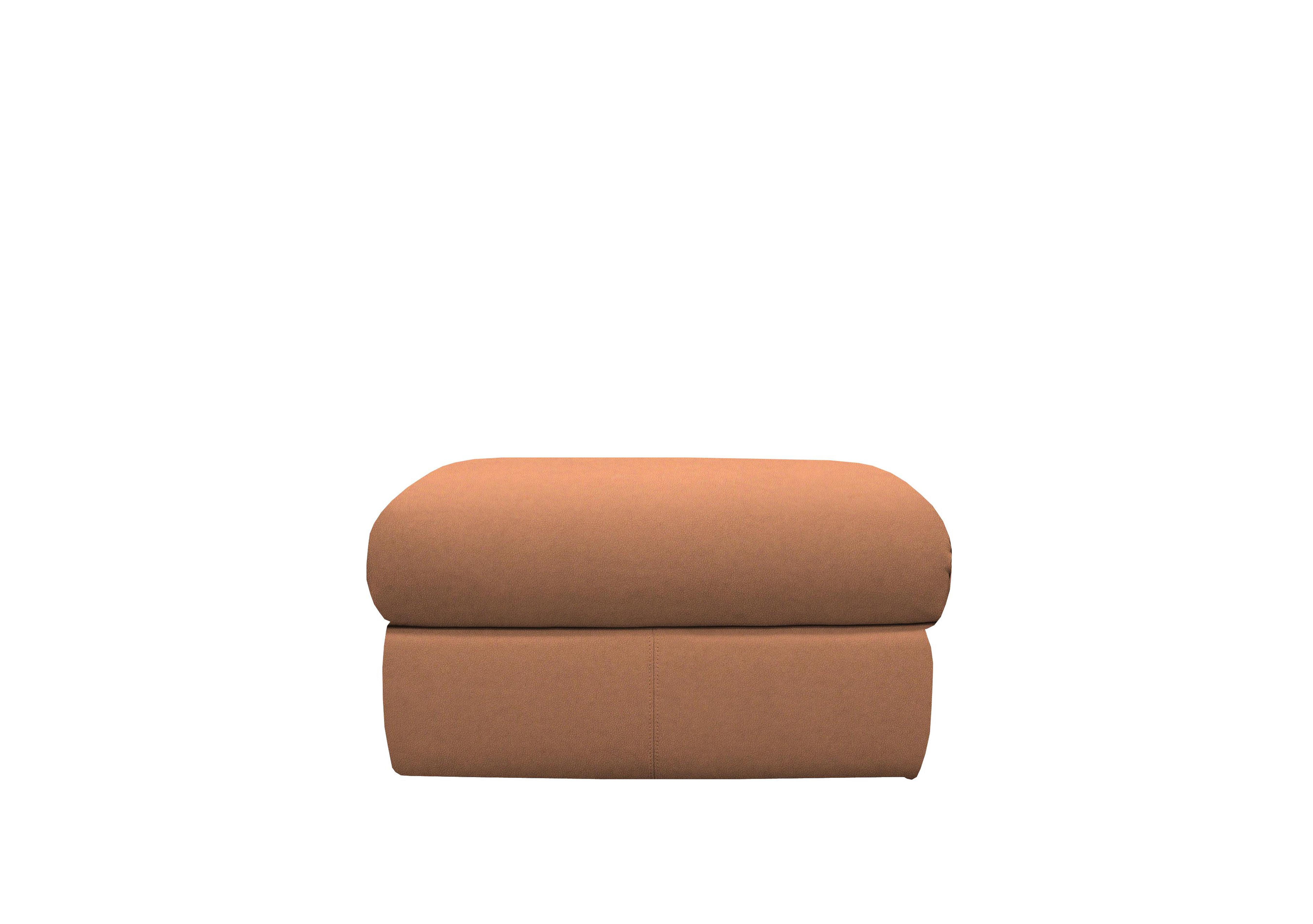 Kingsbury Leather Storage Footstool in N001 Texas Tan on Furniture Village