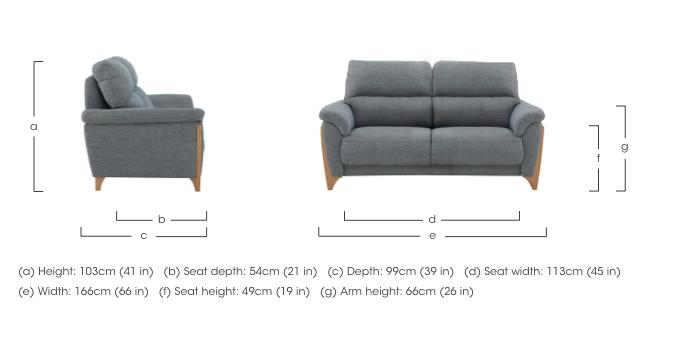 Enna Medium Fabric Sofa in  on Furniture Village