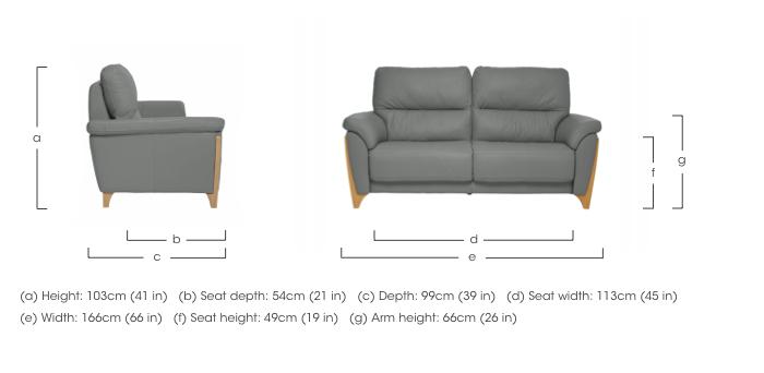 Enna Medium Leather Sofa in  on Furniture Village