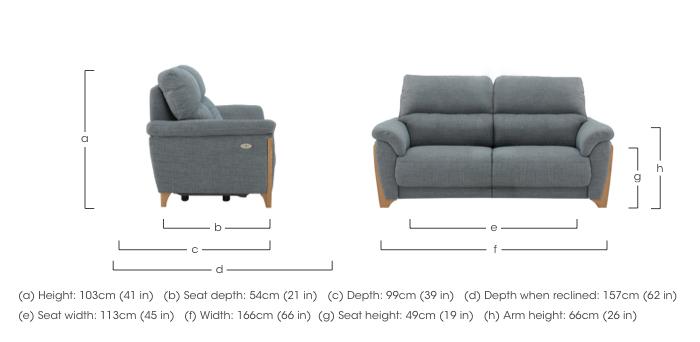 Enna Medium Fabric Power Recliner Sofa in  on Furniture Village