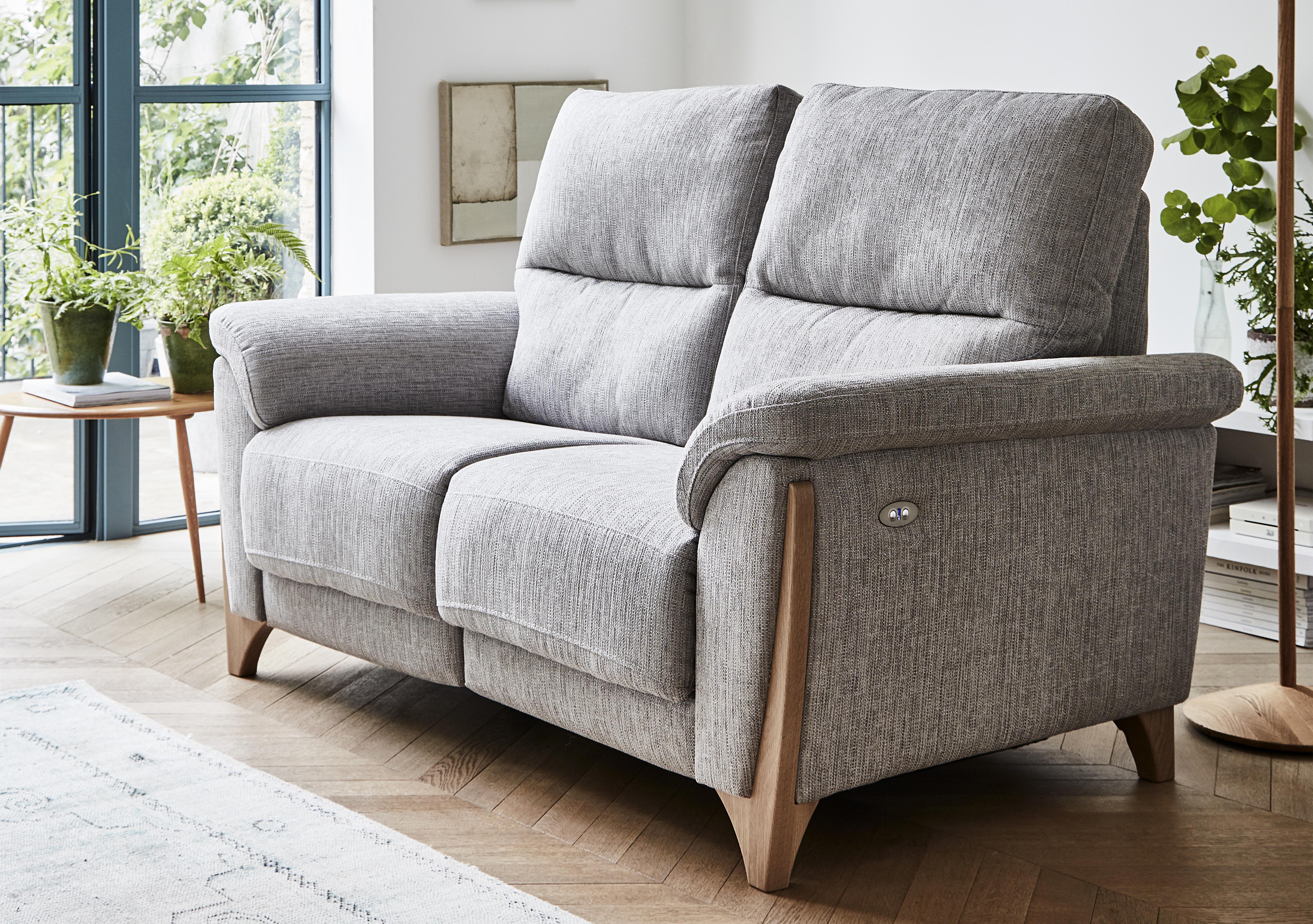 Enna Medium Fabric Power Recliner Sofa in  on Furniture Village