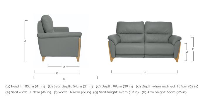 Enna Medium Leather Power Recliner Sofa in  on Furniture Village