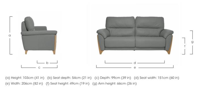 Enna Large Leather Sofa in  on Furniture Village