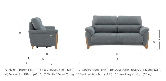 Enna Large Fabric Power Recliner Sofa in  on Furniture Village