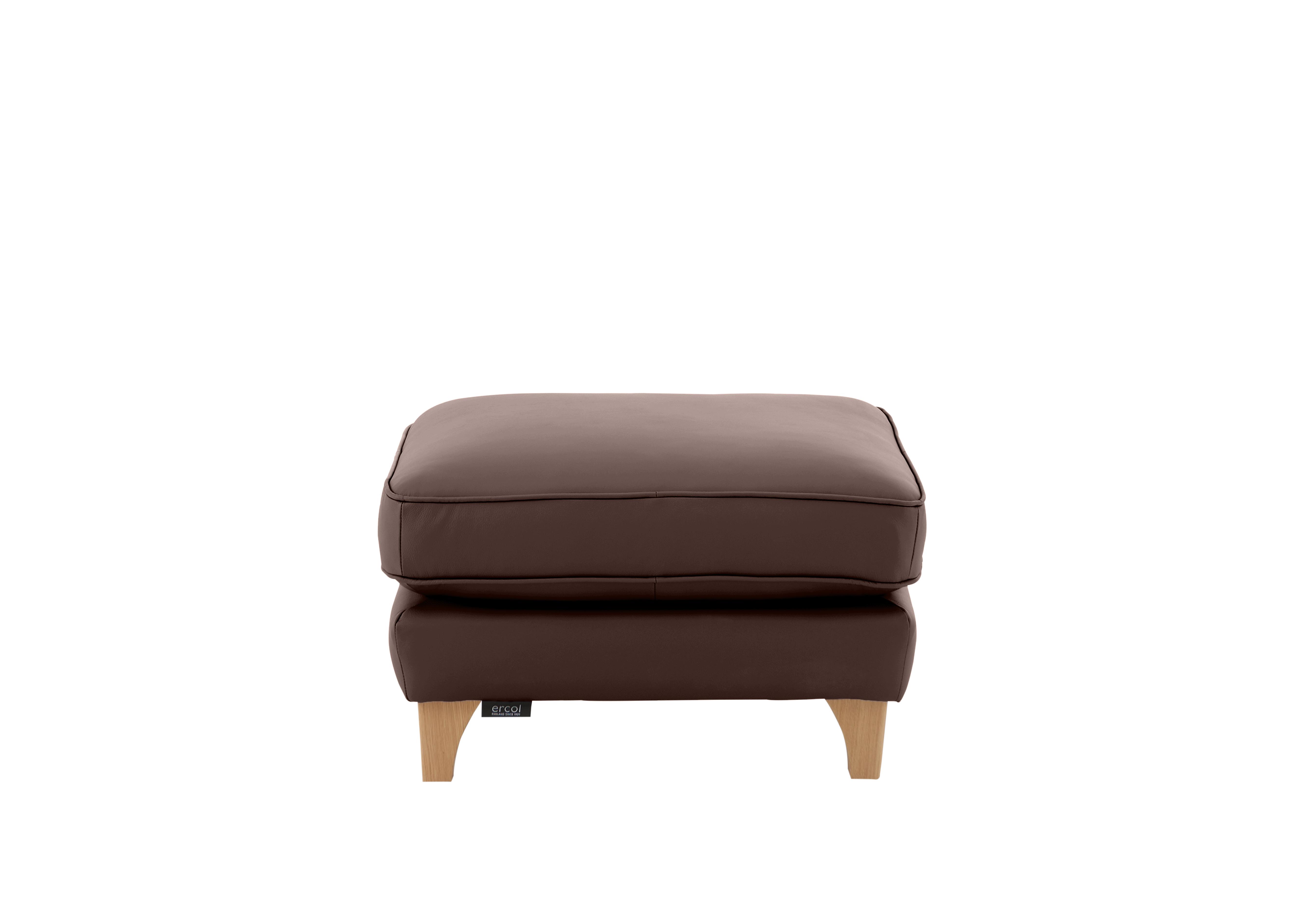 Enna Leather Footstool in L901 on Furniture Village