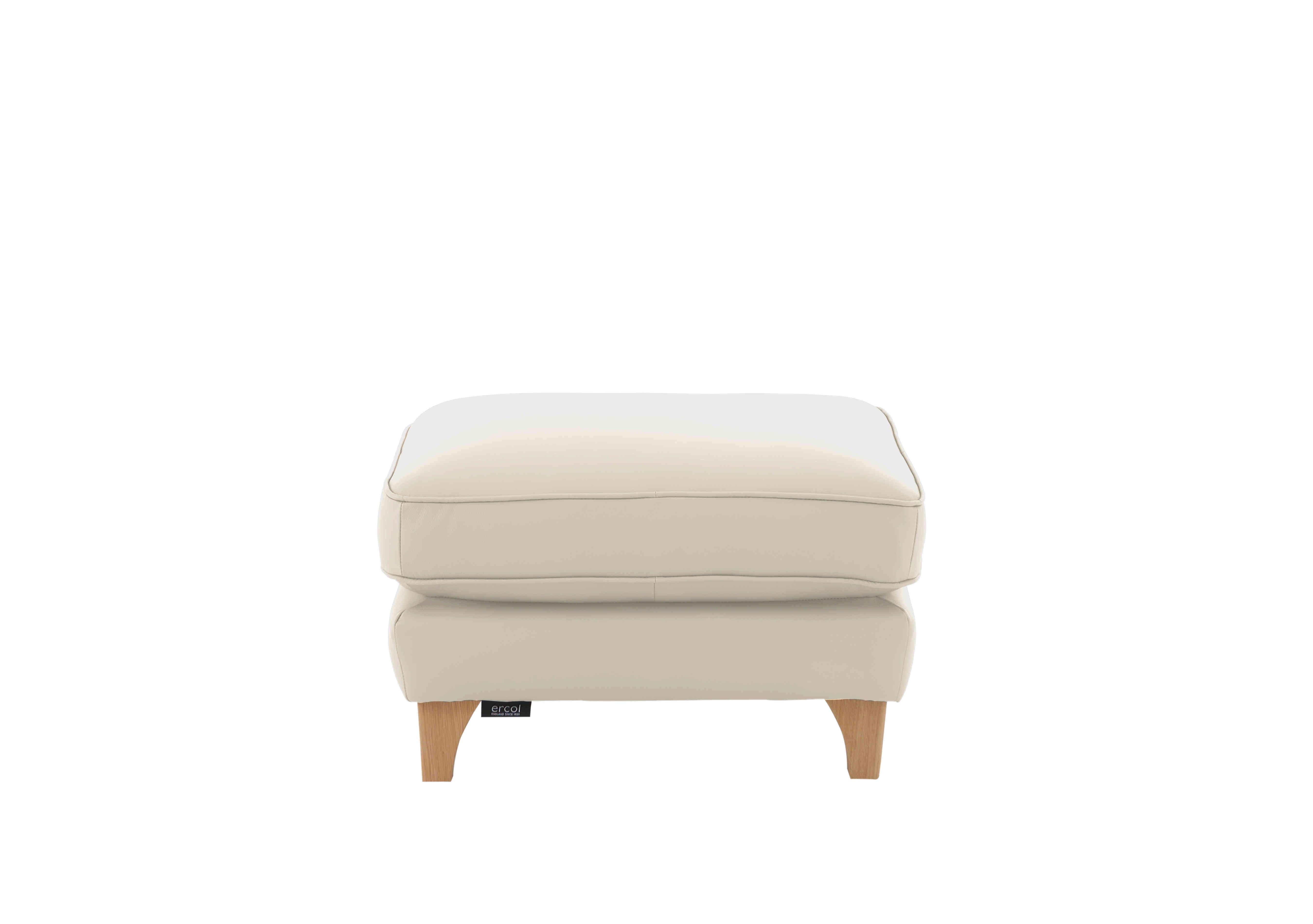 Enna Leather Footstool in L904 on Furniture Village