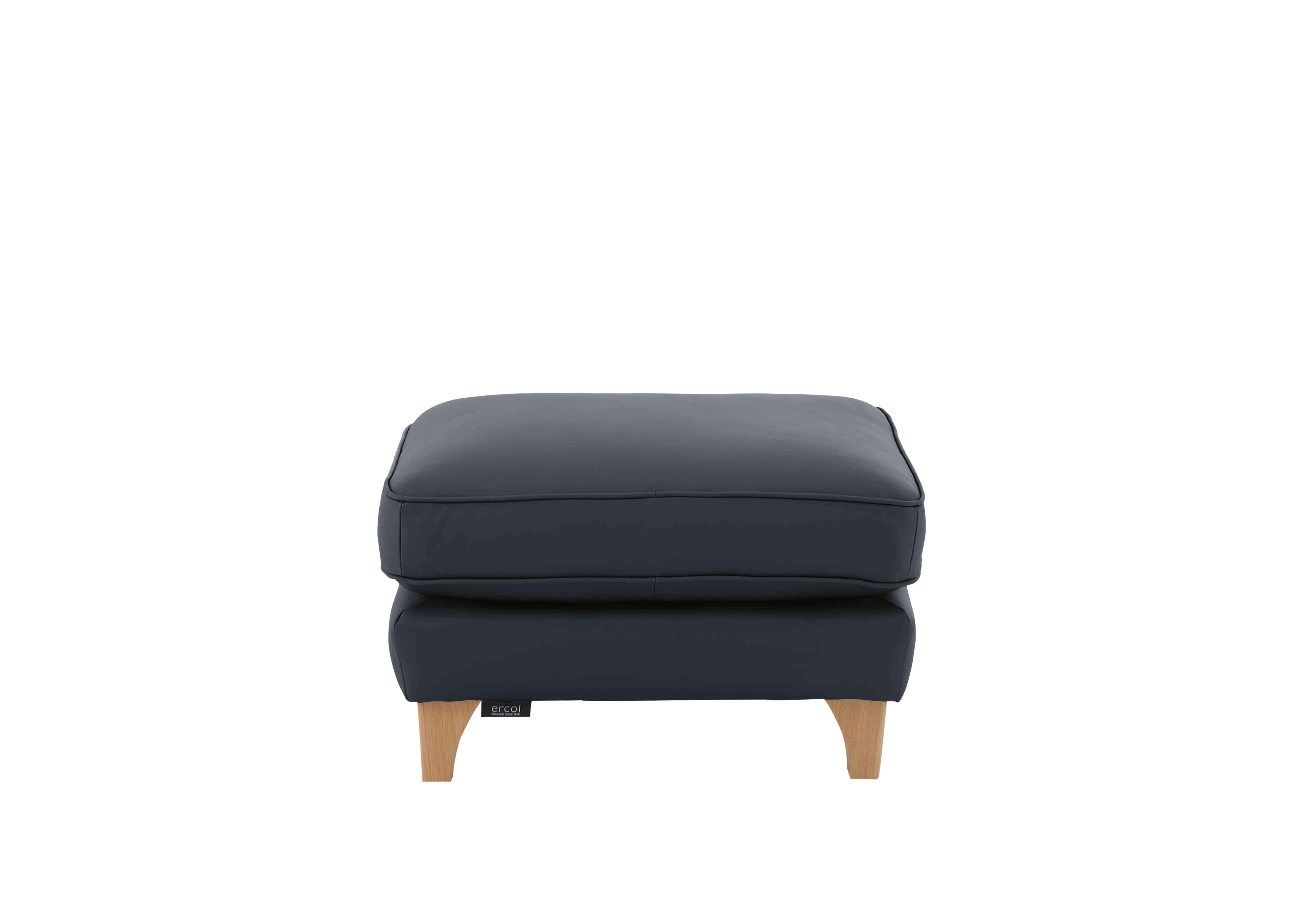 Enna Leather Footstool in L908 on Furniture Village