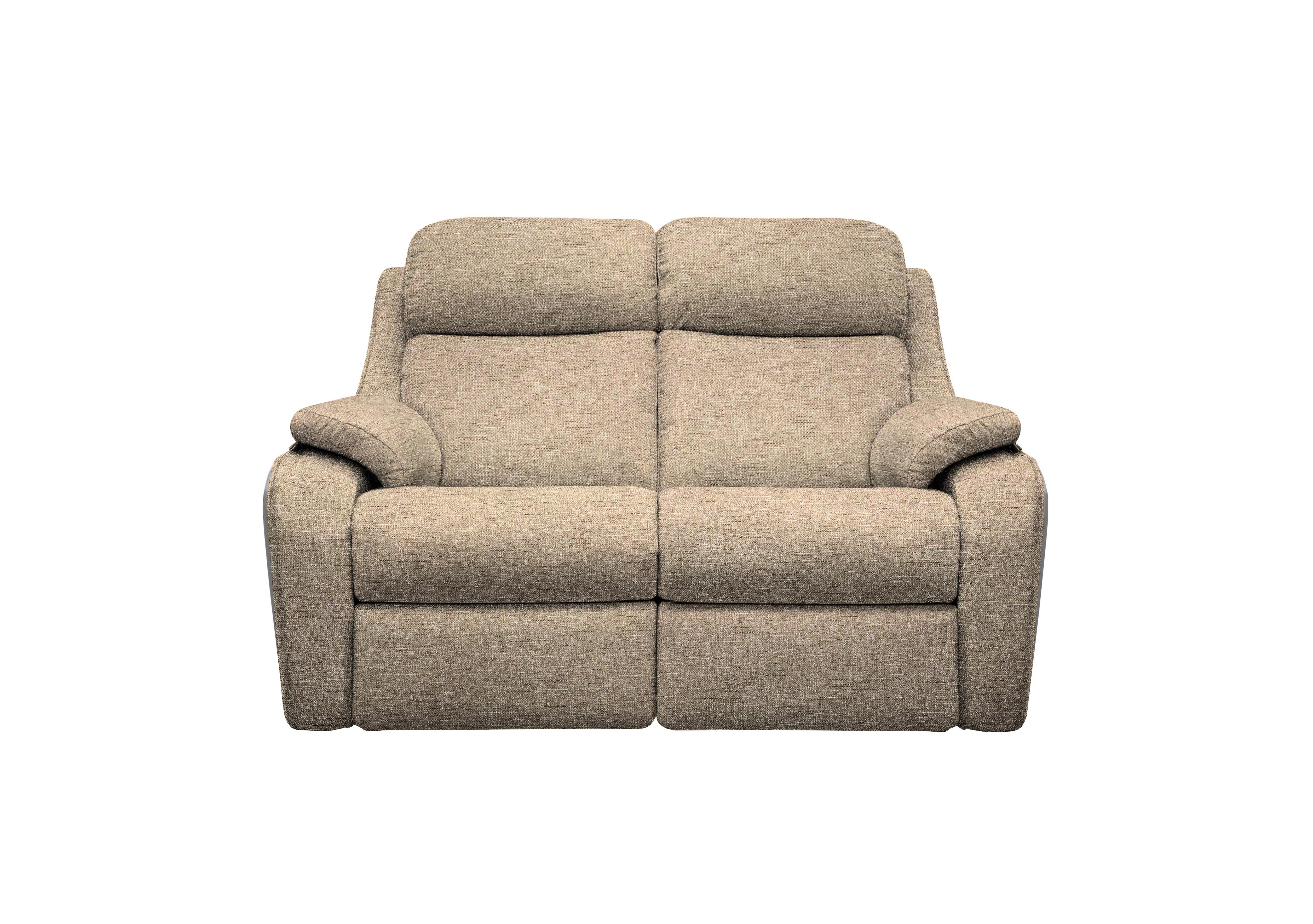 Kingsbury 2 Seater Fabric Power Recliner Sofa with Power Headrests in A022 Dapple Sparrow on Furniture Village