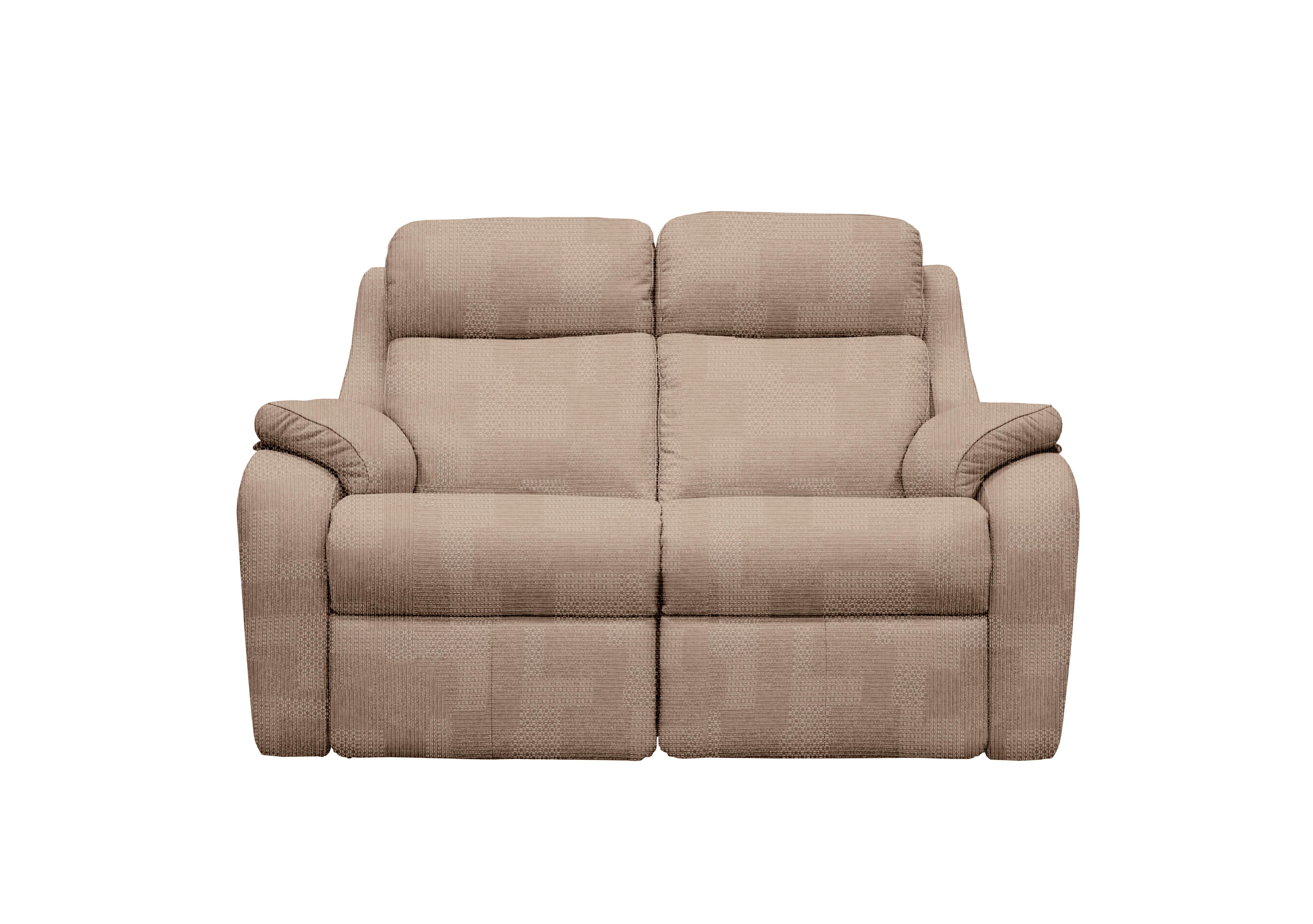 Kingsbury 2 Seater Fabric Power Recliner Sofa with Power Headrests in A800 Faro Sand on Furniture Village