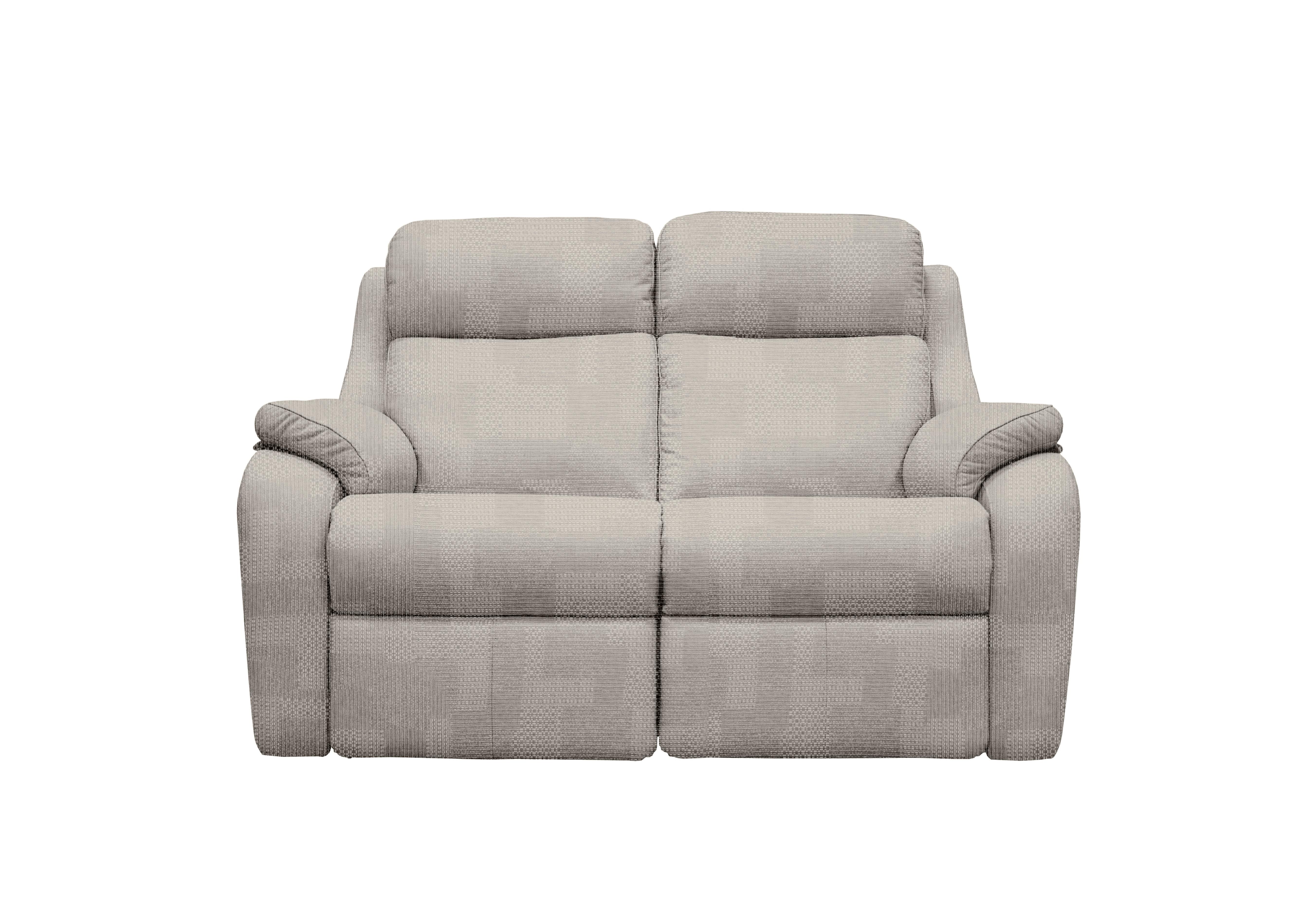 Kingsbury 2 Seater Fabric Power Recliner Sofa with Power Headrests in A802 Faro Sky on Furniture Village