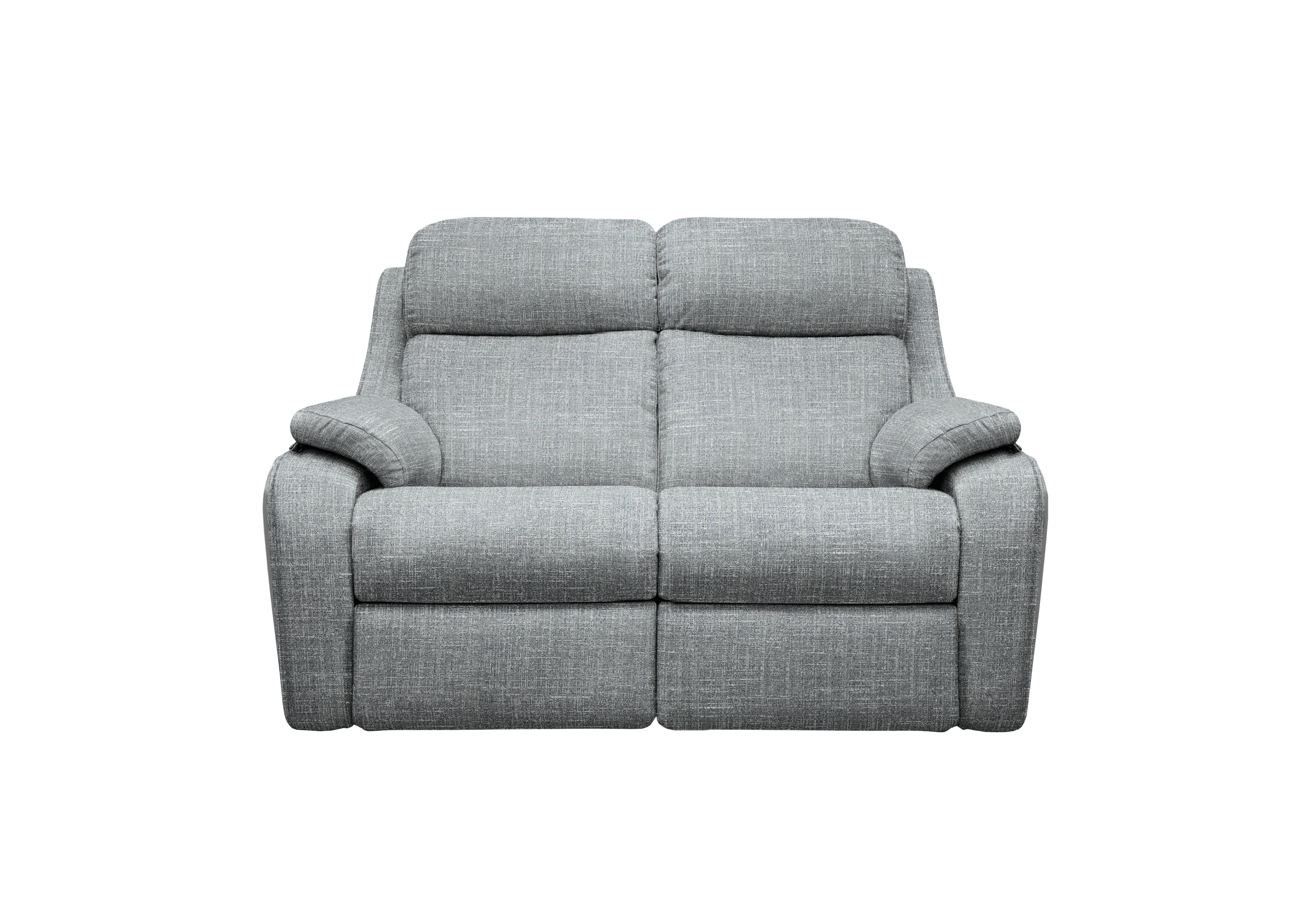 Kingsbury 2 Seater Fabric Power Recliner Sofa with Power Headrests in B932 Beach Duck Egg on Furniture Village