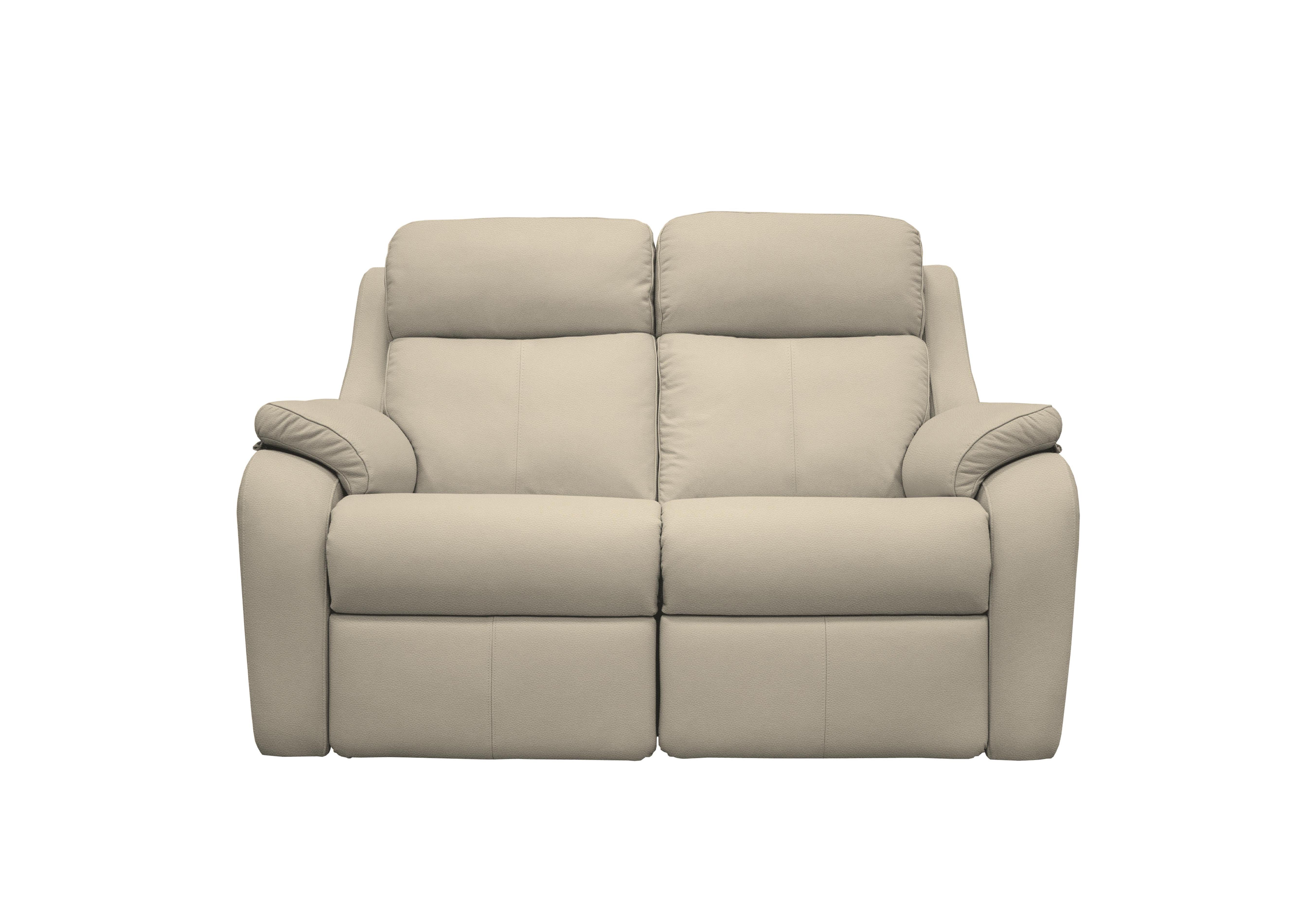 Kingsbury 2 Seater Leather Power Recliner Sofa with Power Headrests in H001 Oxford Mushroom on Furniture Village