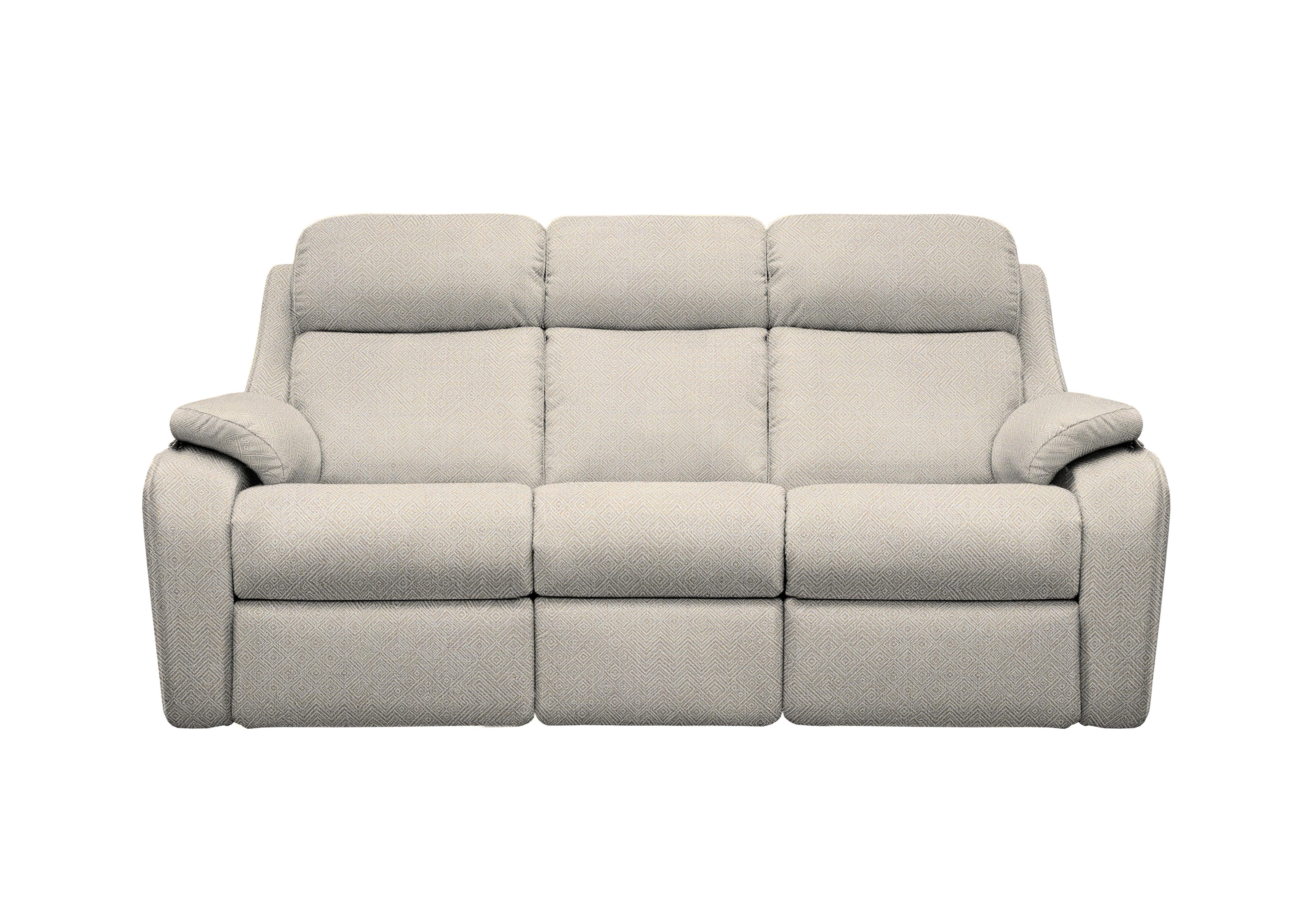 Kingsbury 3 Seater Fabric Power Recliner Sofa with Power Headrests in B011 Nebular Blush on Furniture Village