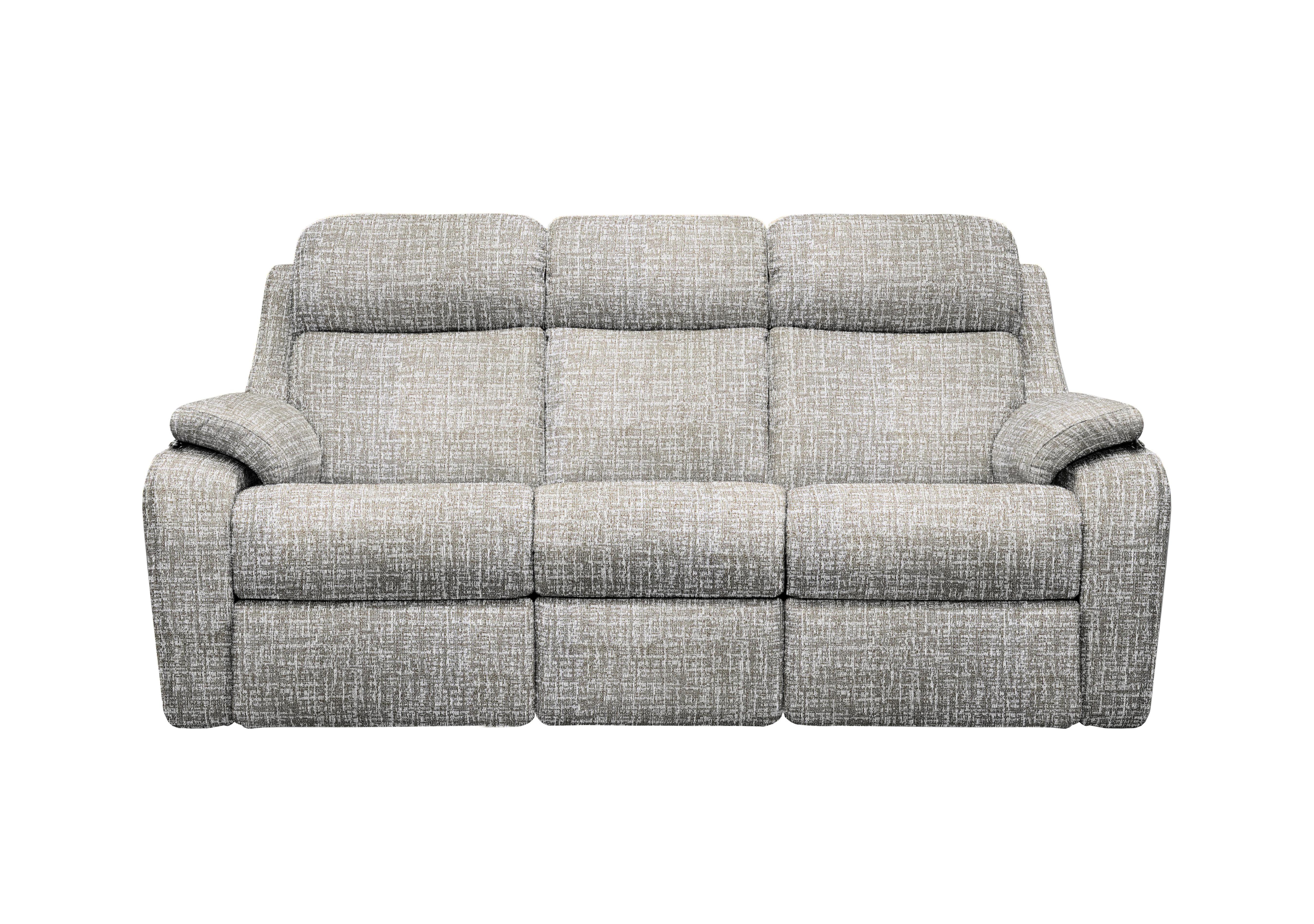 Kingsbury 3 Seater Fabric Power Recliner Sofa with Power Headrests in B103 Shore Slate on Furniture Village