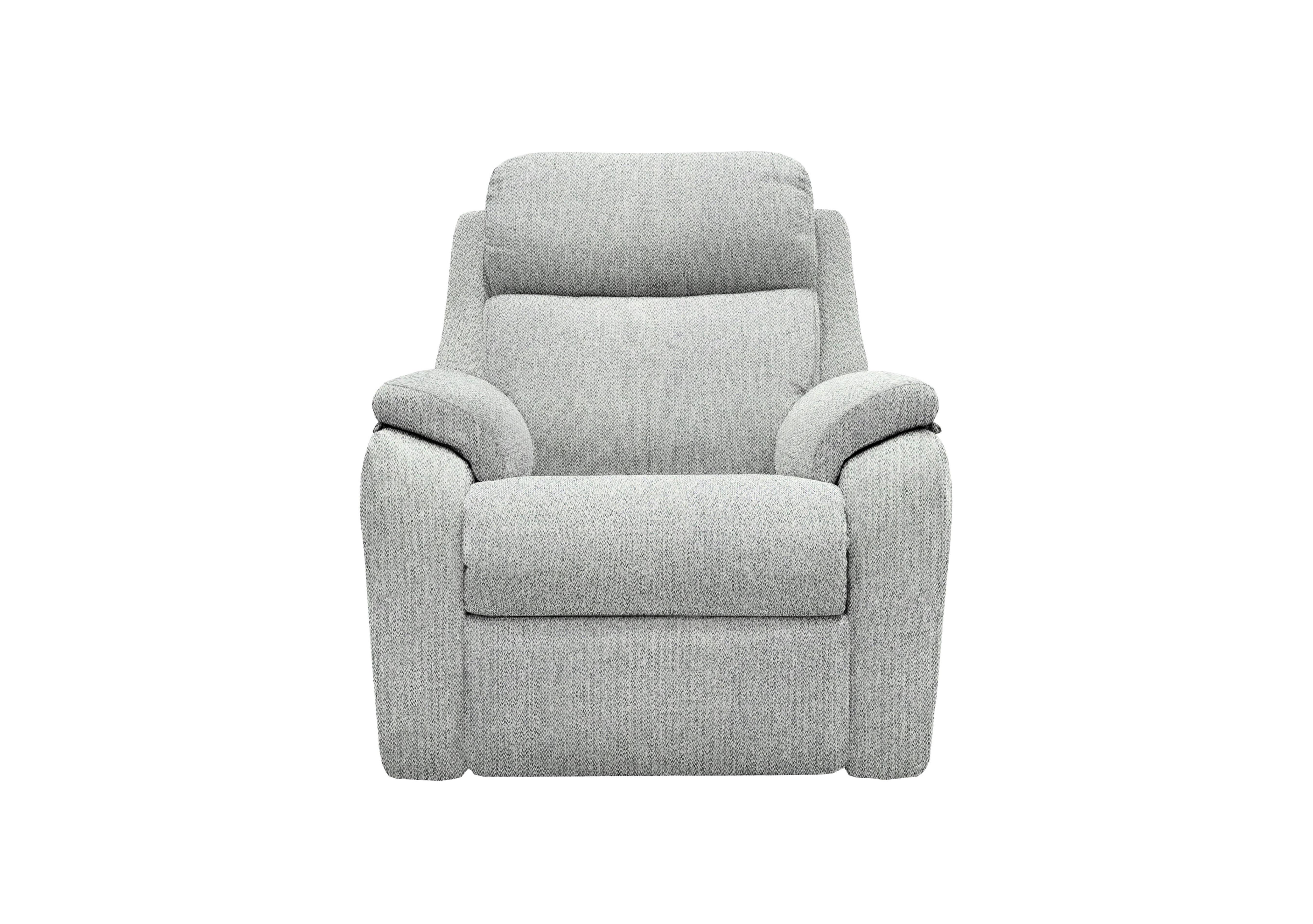 Kingsbury Fabric Power Recliner Armchair with Power Headrests in A011 Swift Cygnet on Furniture Village