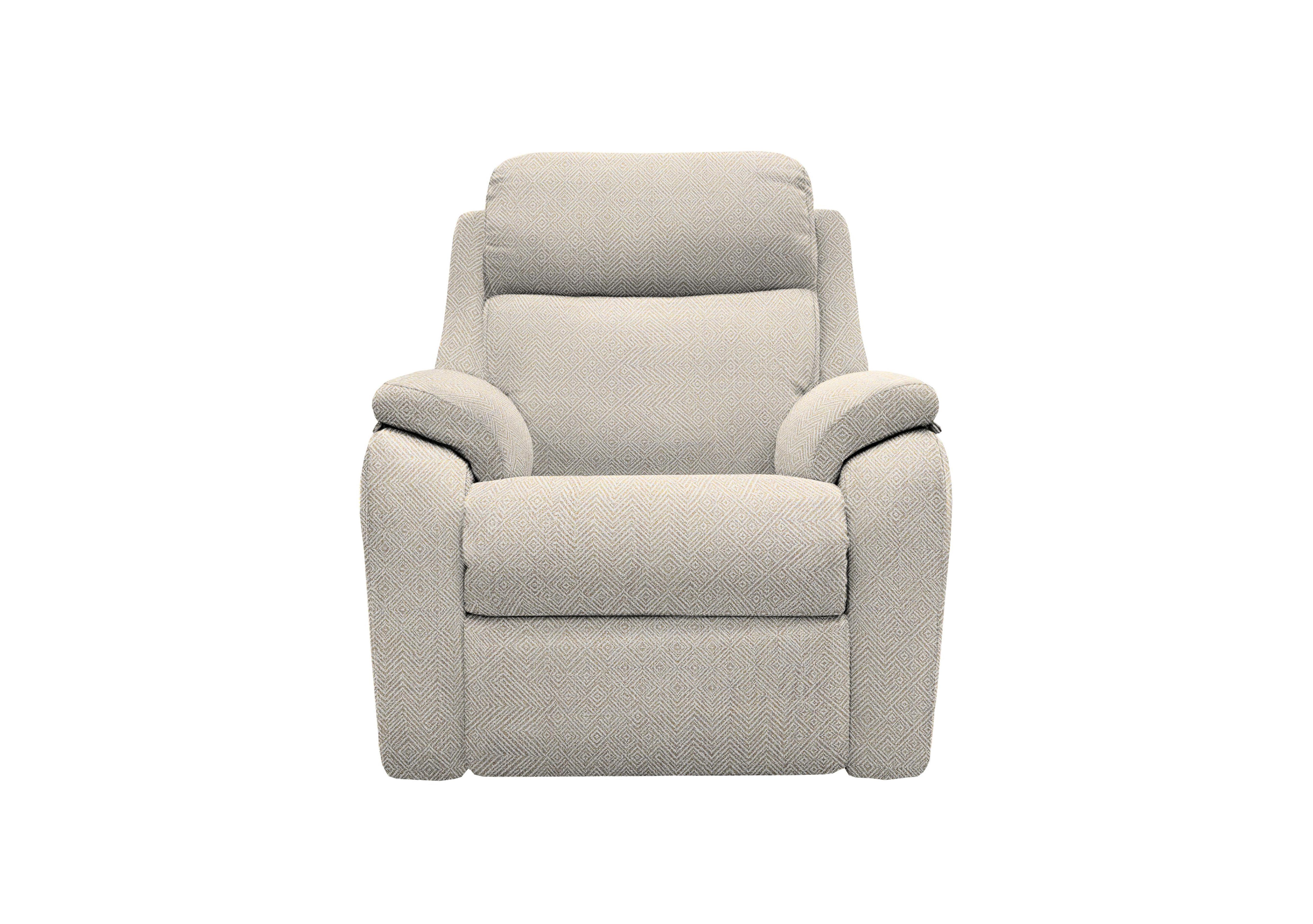 Kingsbury Fabric Power Recliner Armchair with Power Headrests in B011 Nebular Blush on Furniture Village