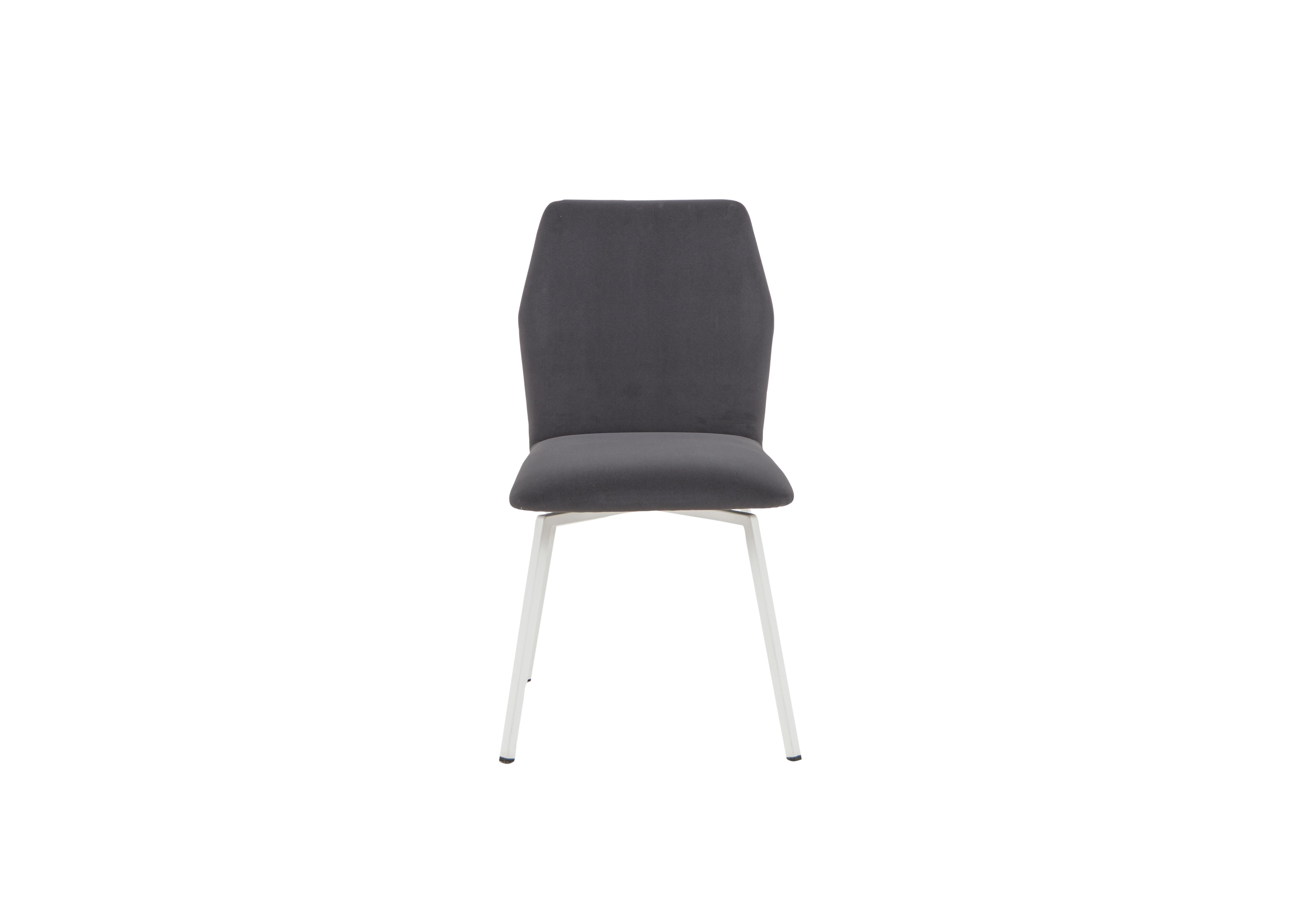 Wings Hexa Swivel Fabric Dining Chair in Grey on Furniture Village