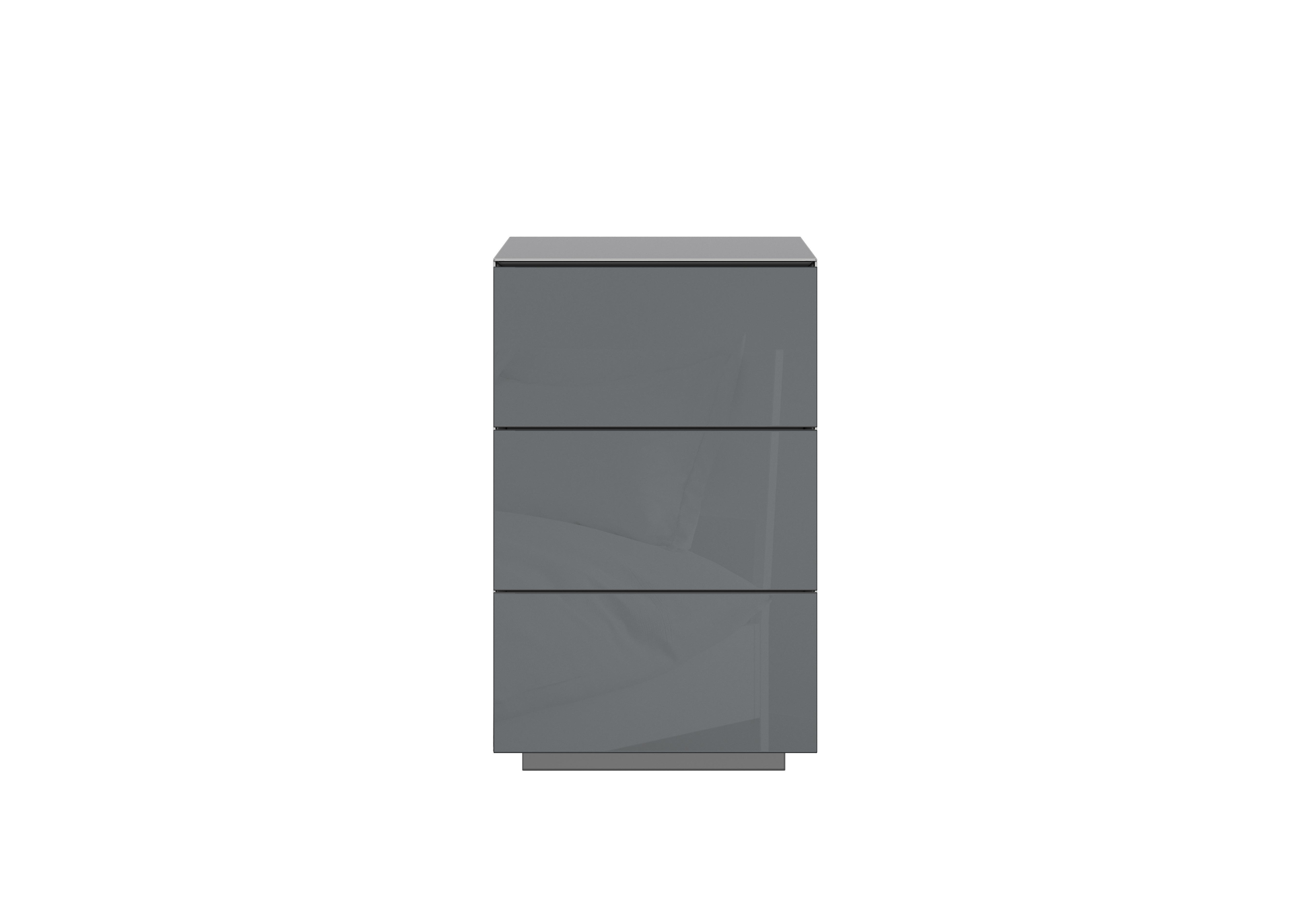 Mando 3 Drawer Bedside Chest in Grey on Furniture Village