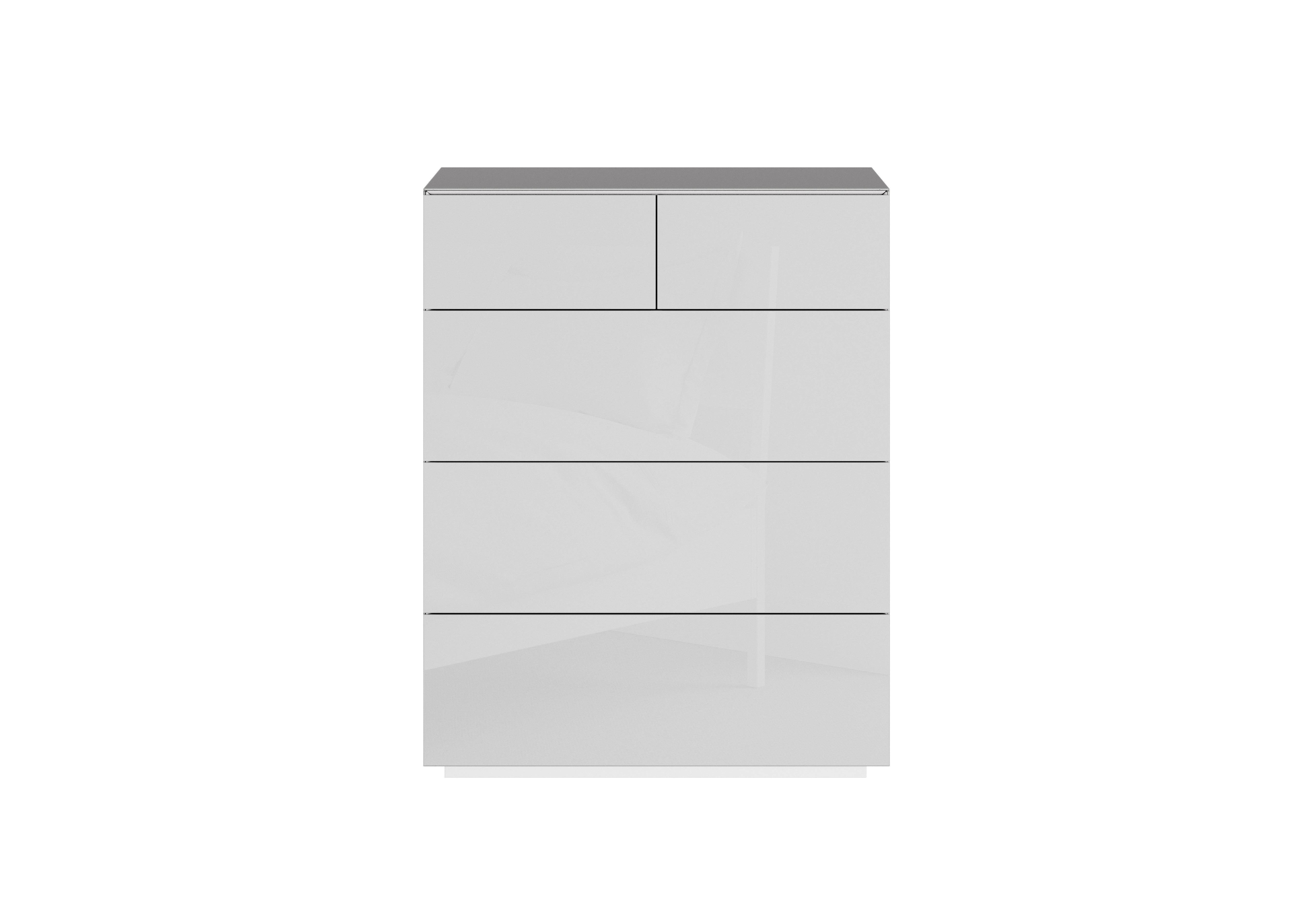 Mando 3+2 Drawer Chest in White on Furniture Village