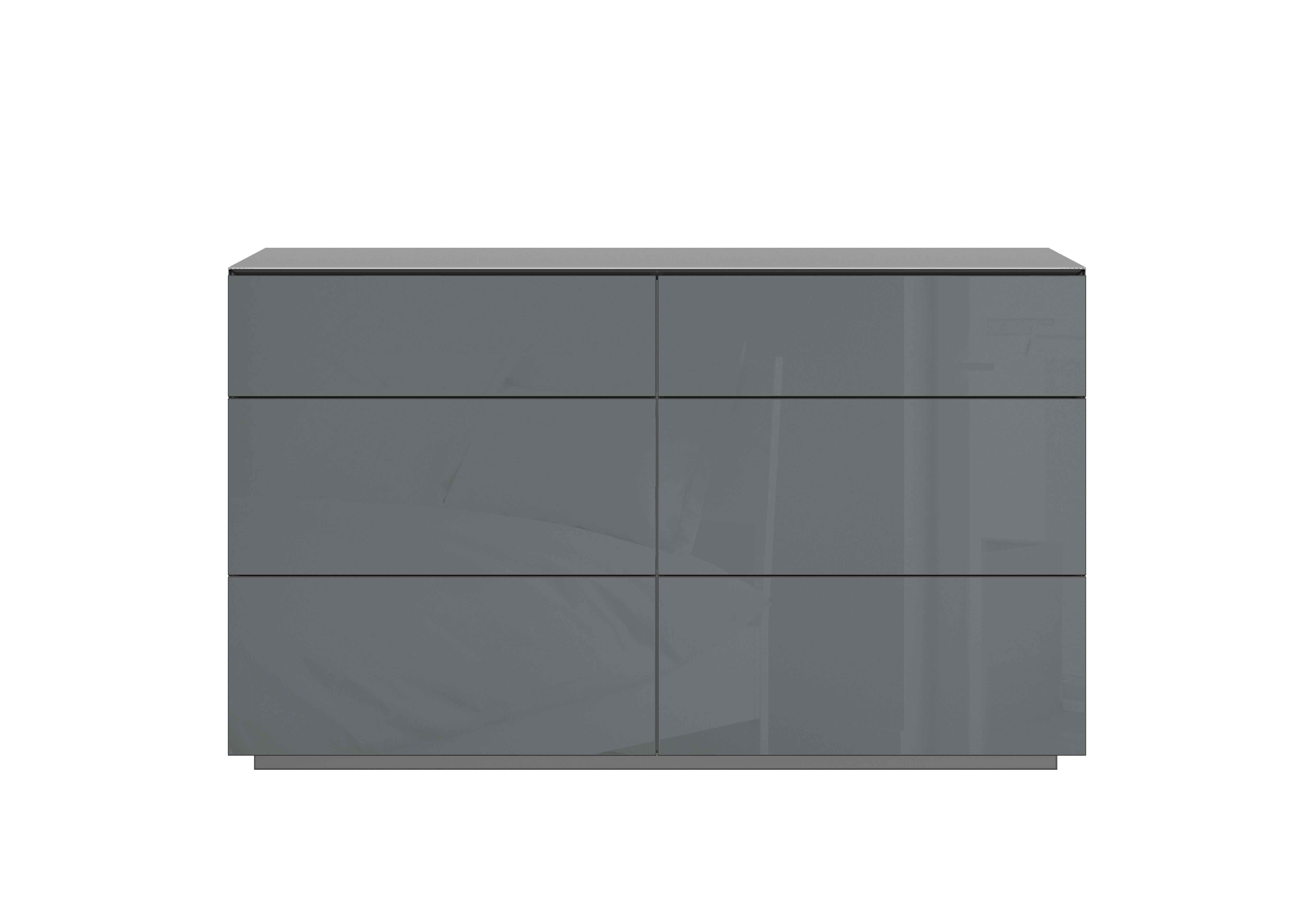 Mando Wide Chest of Drawers in Grey on Furniture Village