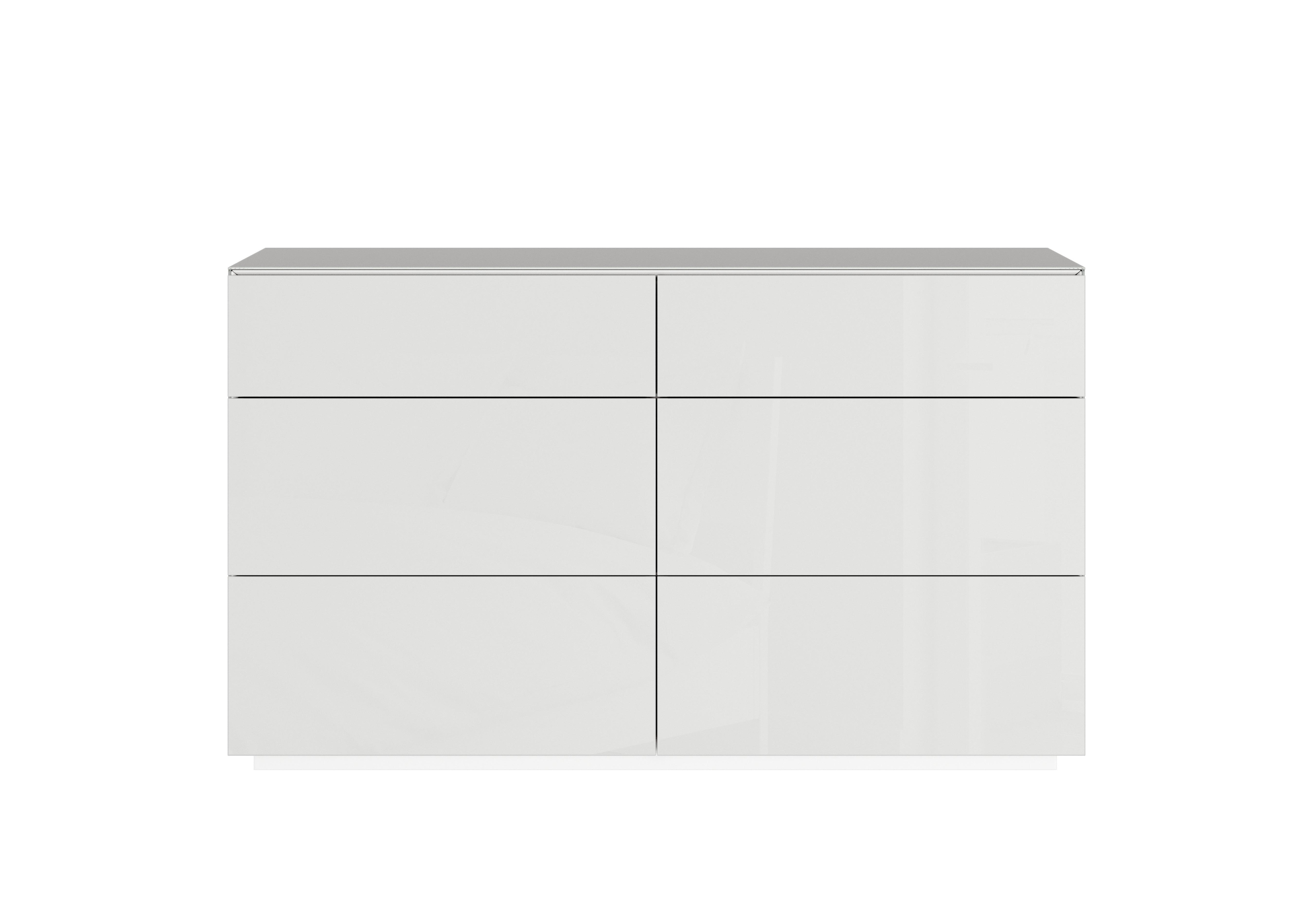 Mando Wide Chest of Drawers in White on Furniture Village