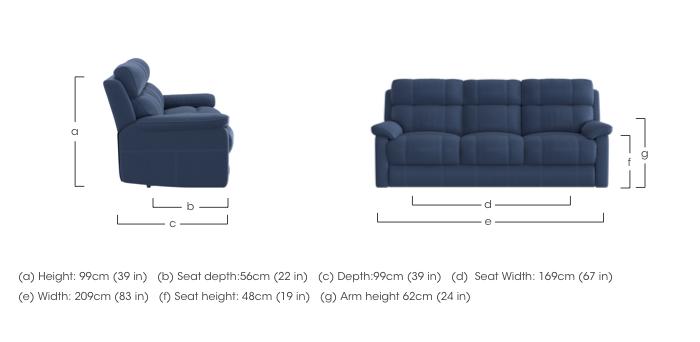 Relax Station Komodo 3 Seater Fabric Sofa in  on Furniture Village
