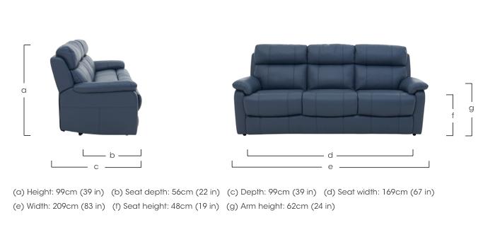 Relax Station Komodo 3 Seater Leather Sofa in  on Furniture Village