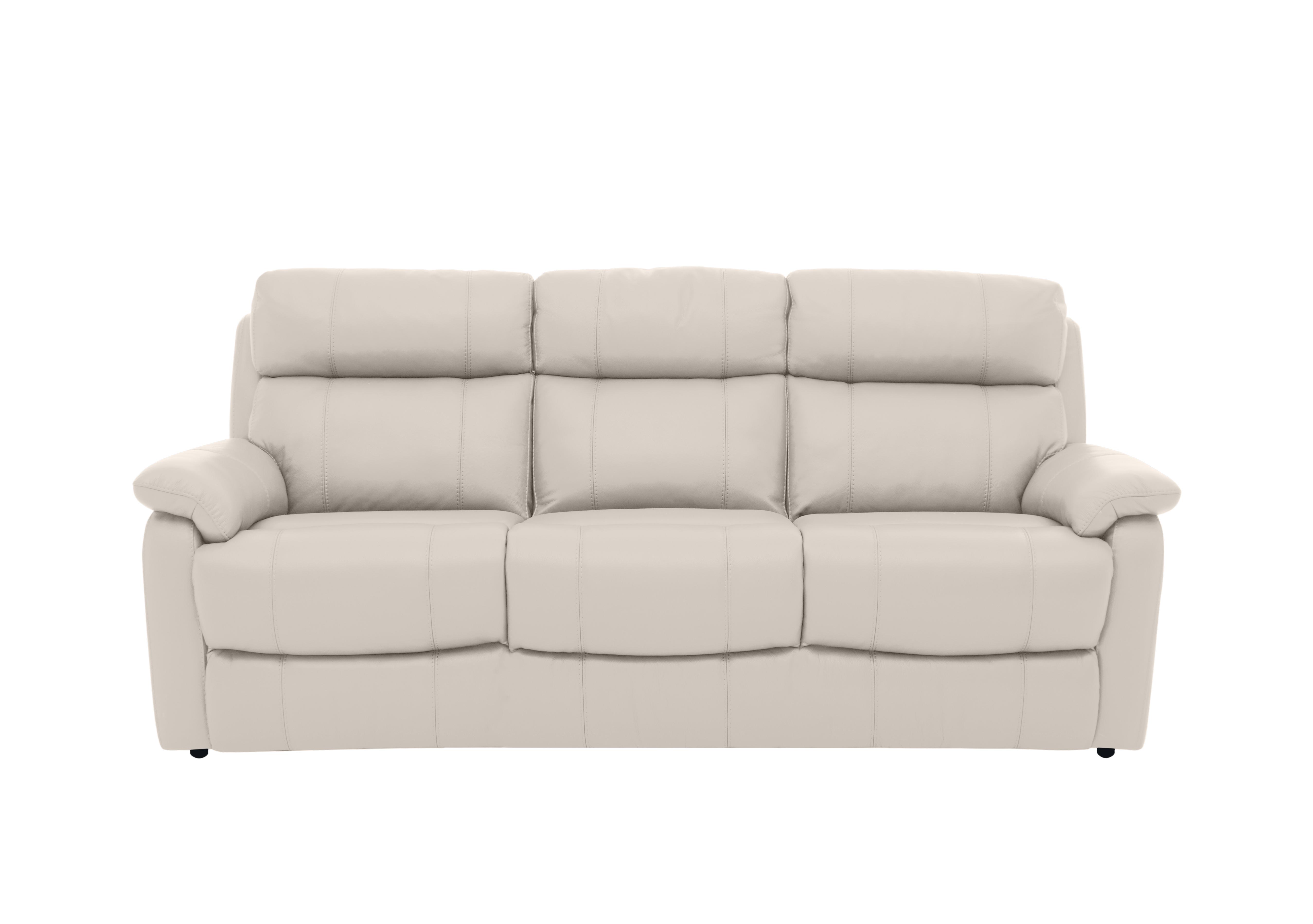 Relax Station Komodo 3 Seater Leather Sofa in Bv-156e Frost on Furniture Village