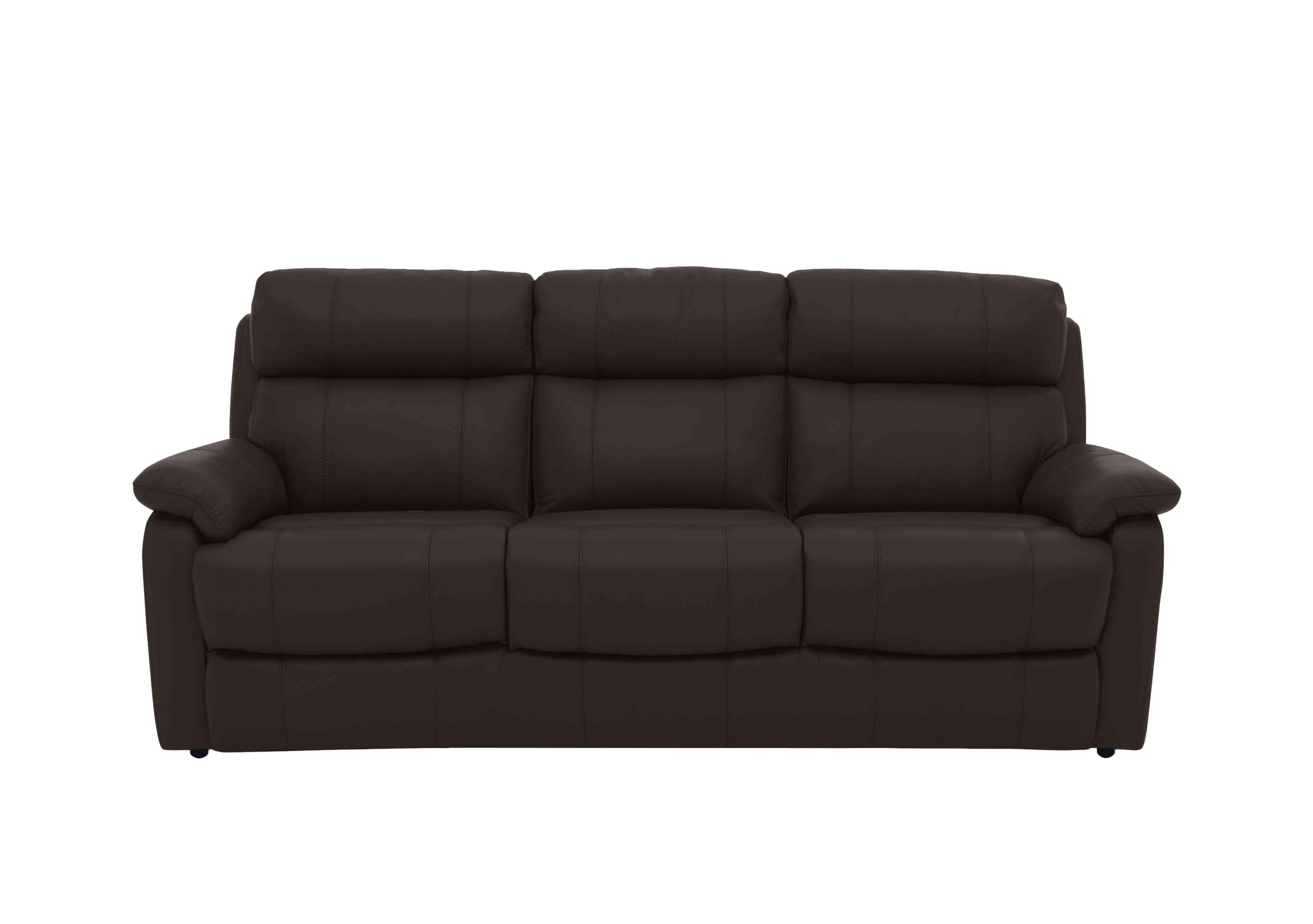 Relax Station Komodo 3 Seater Leather Sofa in Bv-1748 Dark Chocolate on Furniture Village