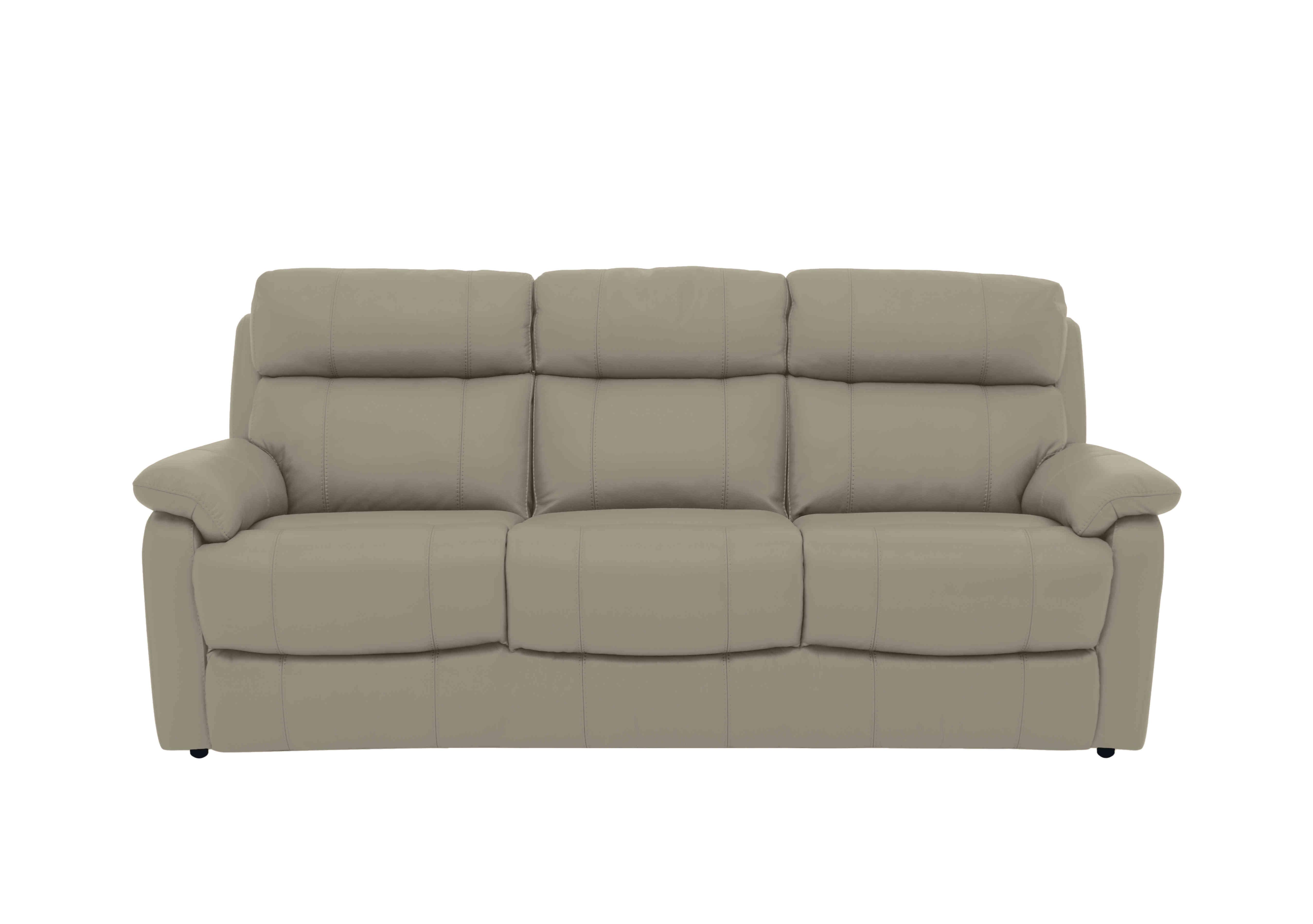 Relax Station Komodo 3 Seater Leather Sofa in Bv-722a Taupe on Furniture Village