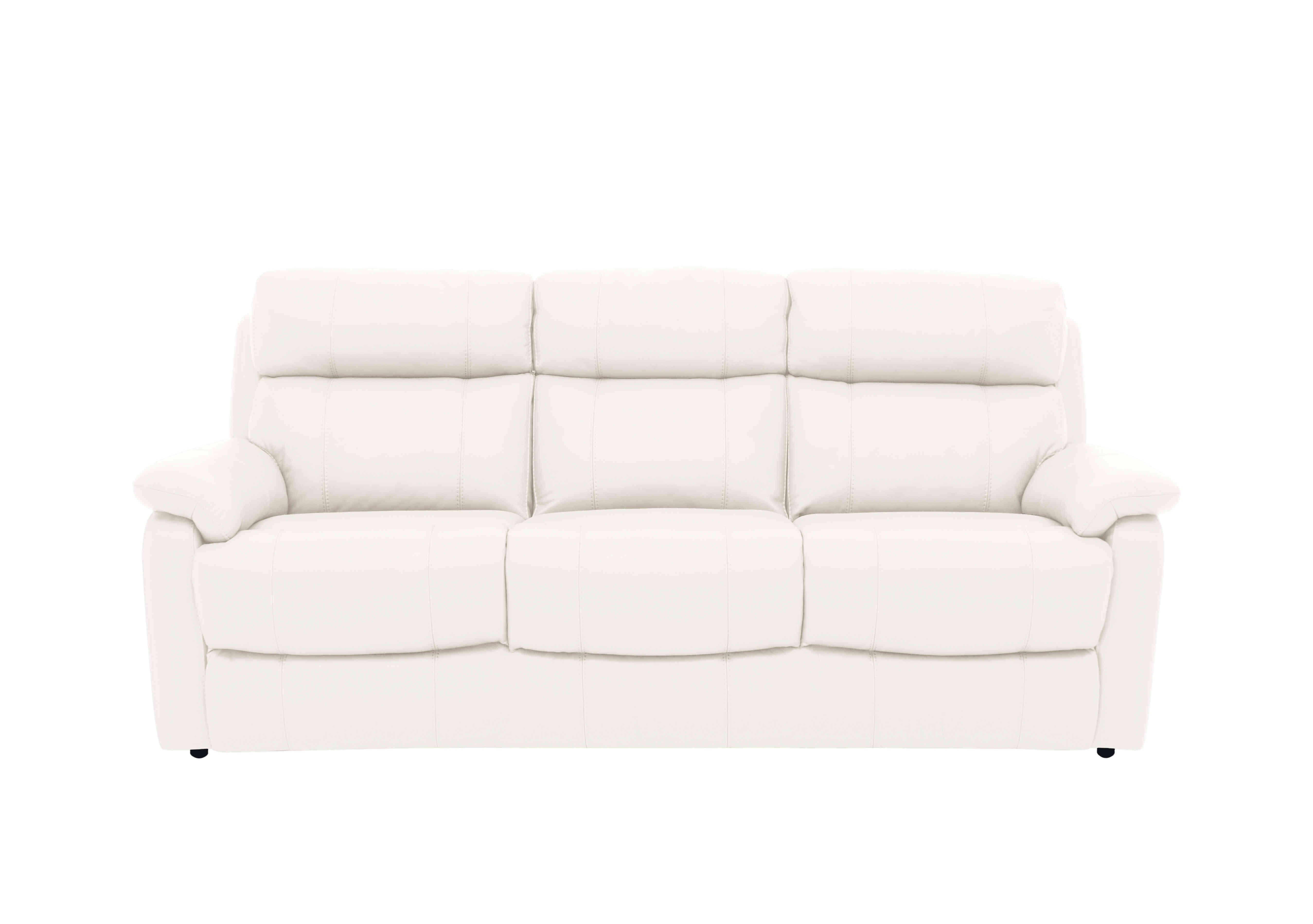 Relax Station Komodo 3 Seater Leather Sofa in Bv-744d Star White on Furniture Village