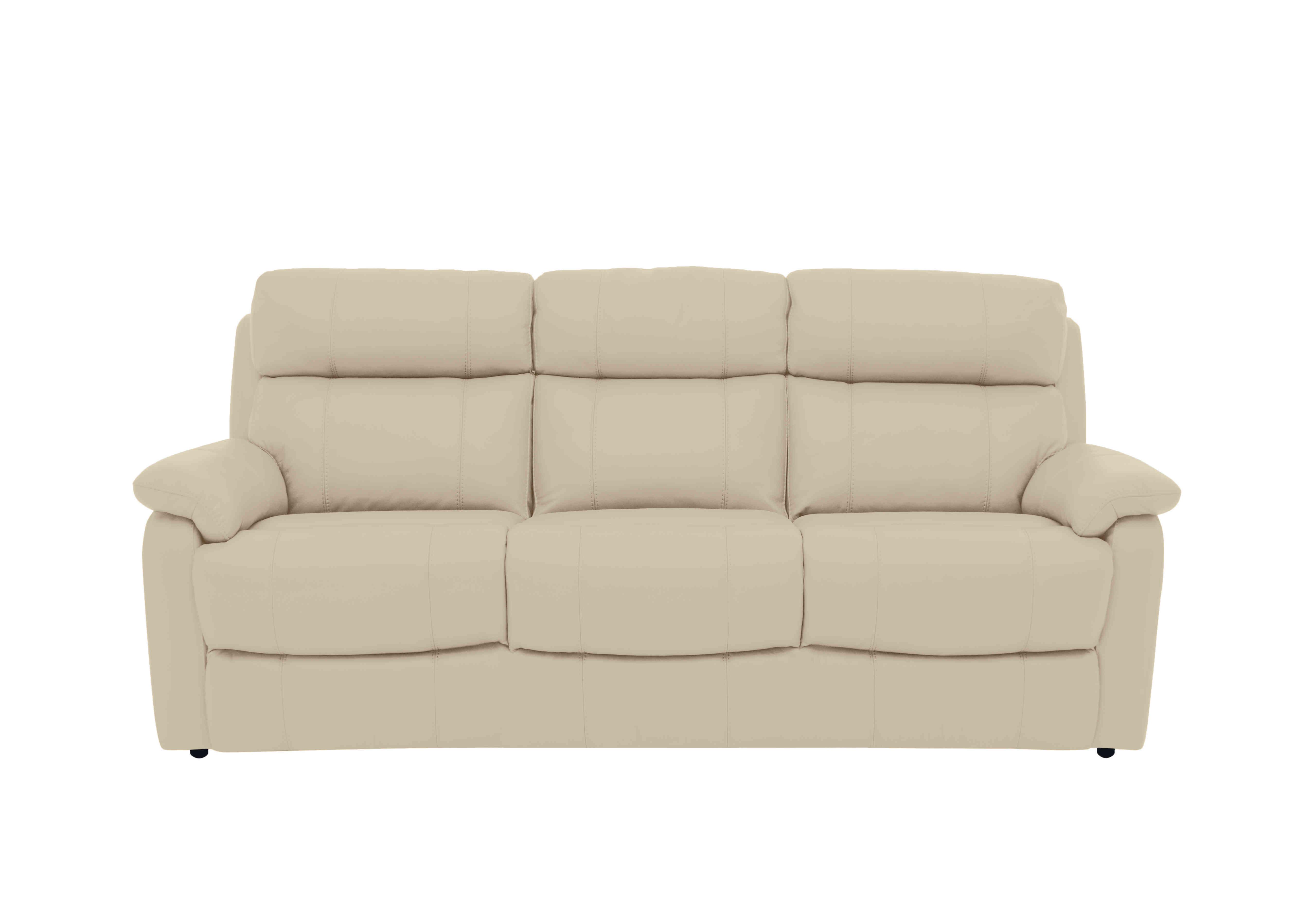 Relax Station Komodo 3 Seater Leather Sofa in Bv-862c Bisque on Furniture Village