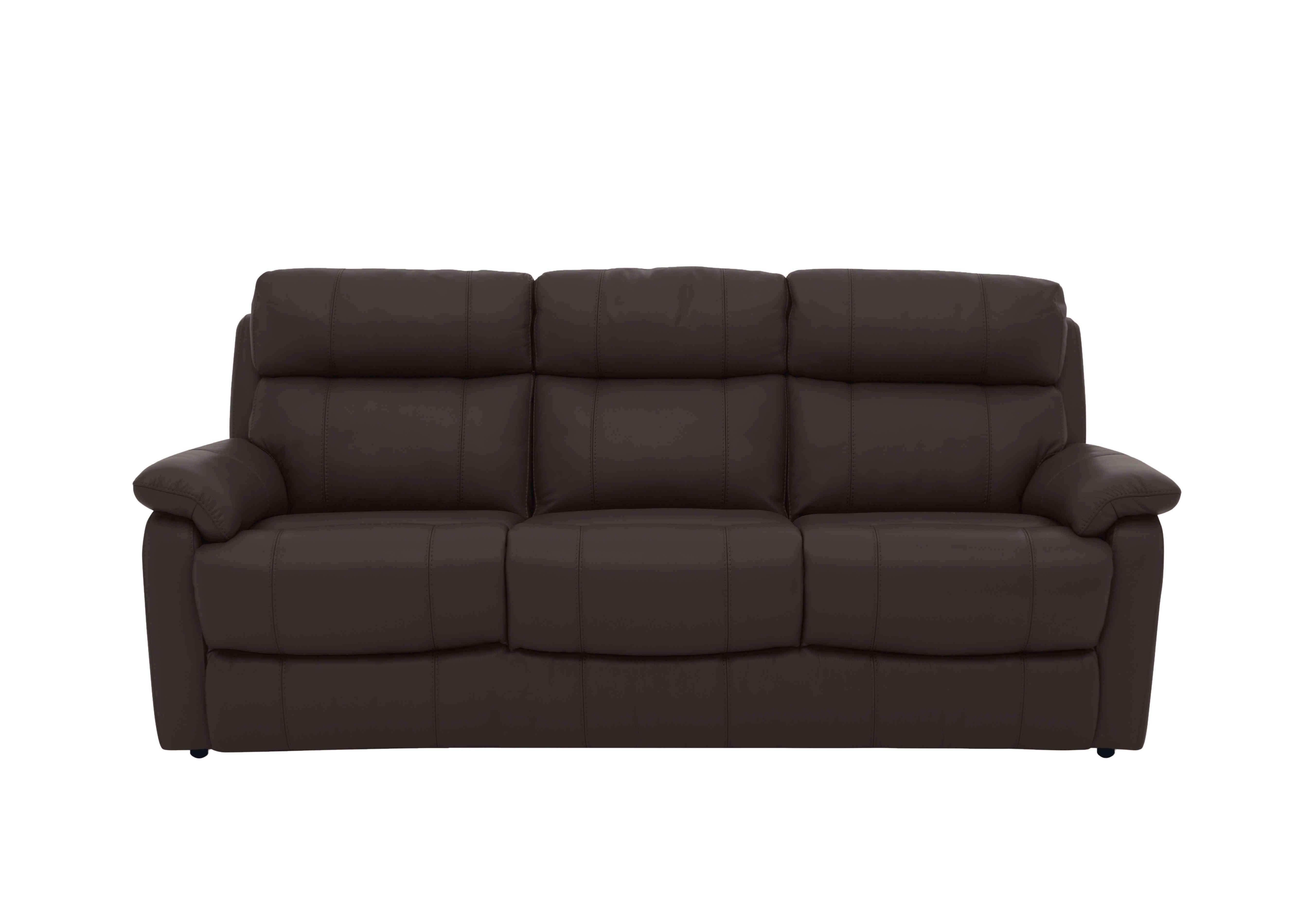 Relax Station Komodo 3 Seater Leather Sofa in Nc-037c Walnut on Furniture Village