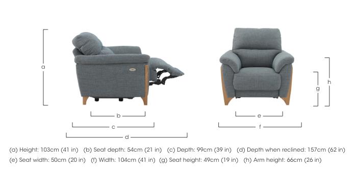 Enna Fabric Power Recliner Armchair in  on Furniture Village