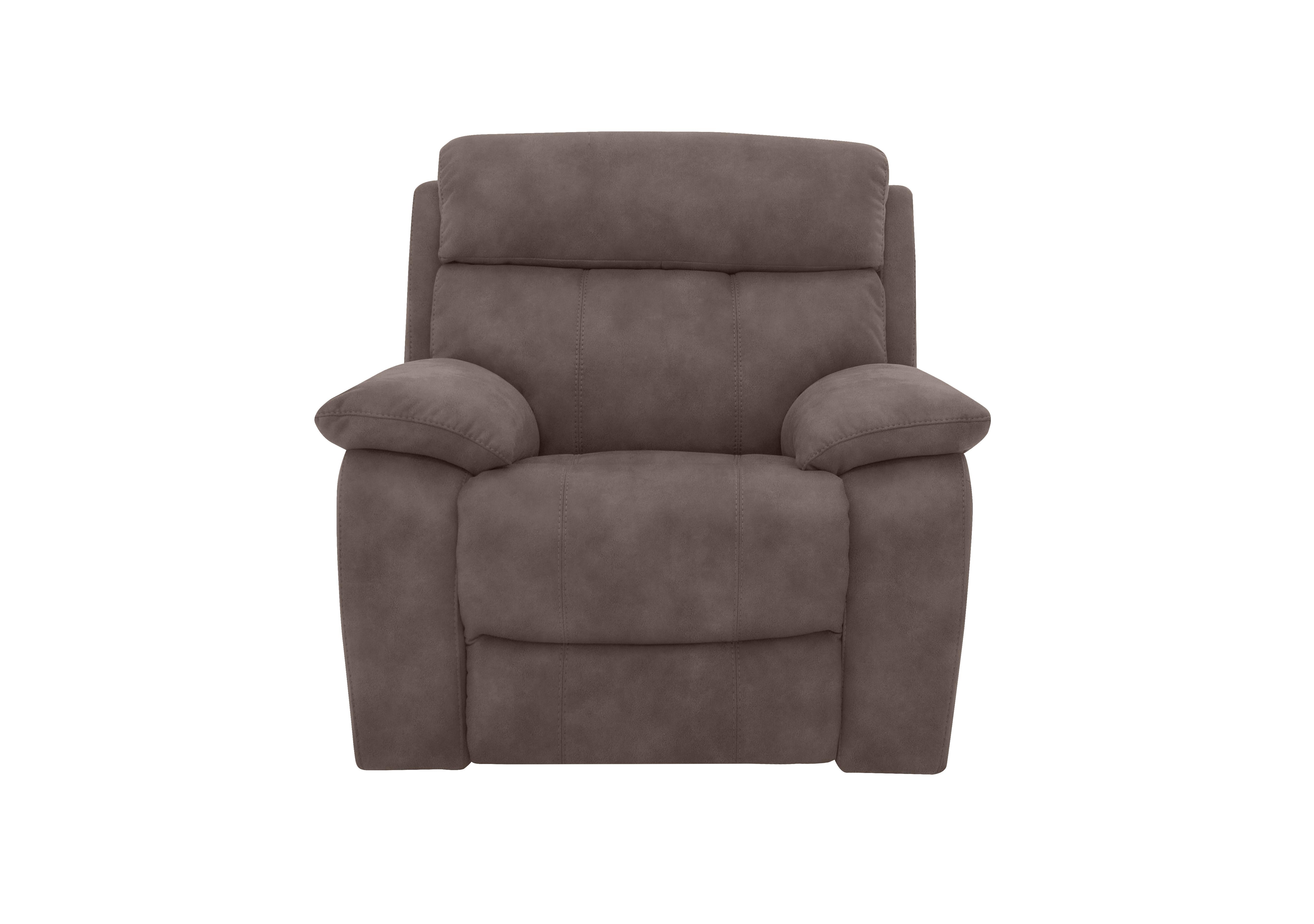 Moreno Fabric Power Recliner Armchair with Power Headrest in Bfa-Bey-R06 Brown on Furniture Village