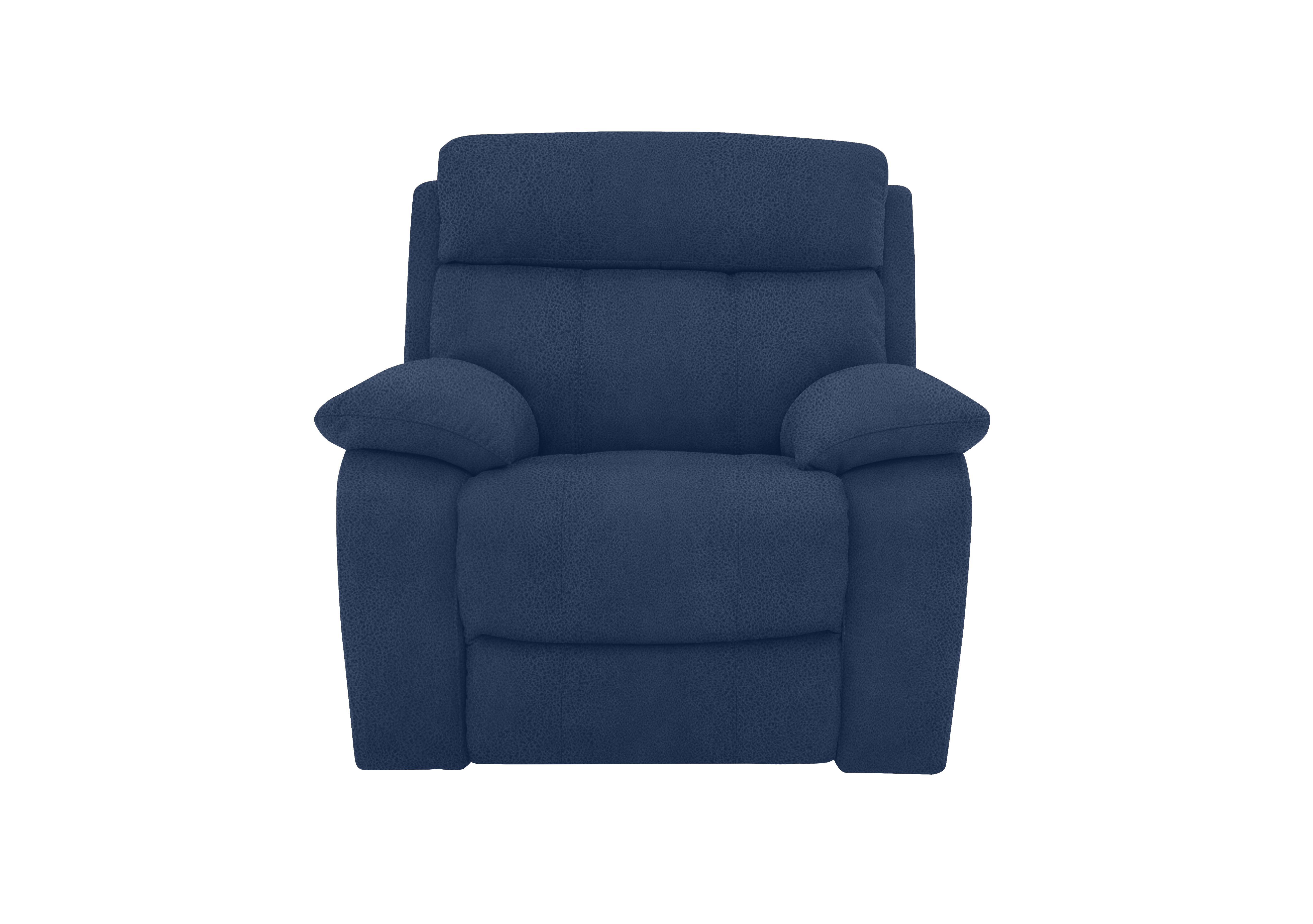 Moreno Fabric Power Recliner Armchair with Power Headrest in Bfa-Blj-R10 Blue on Furniture Village