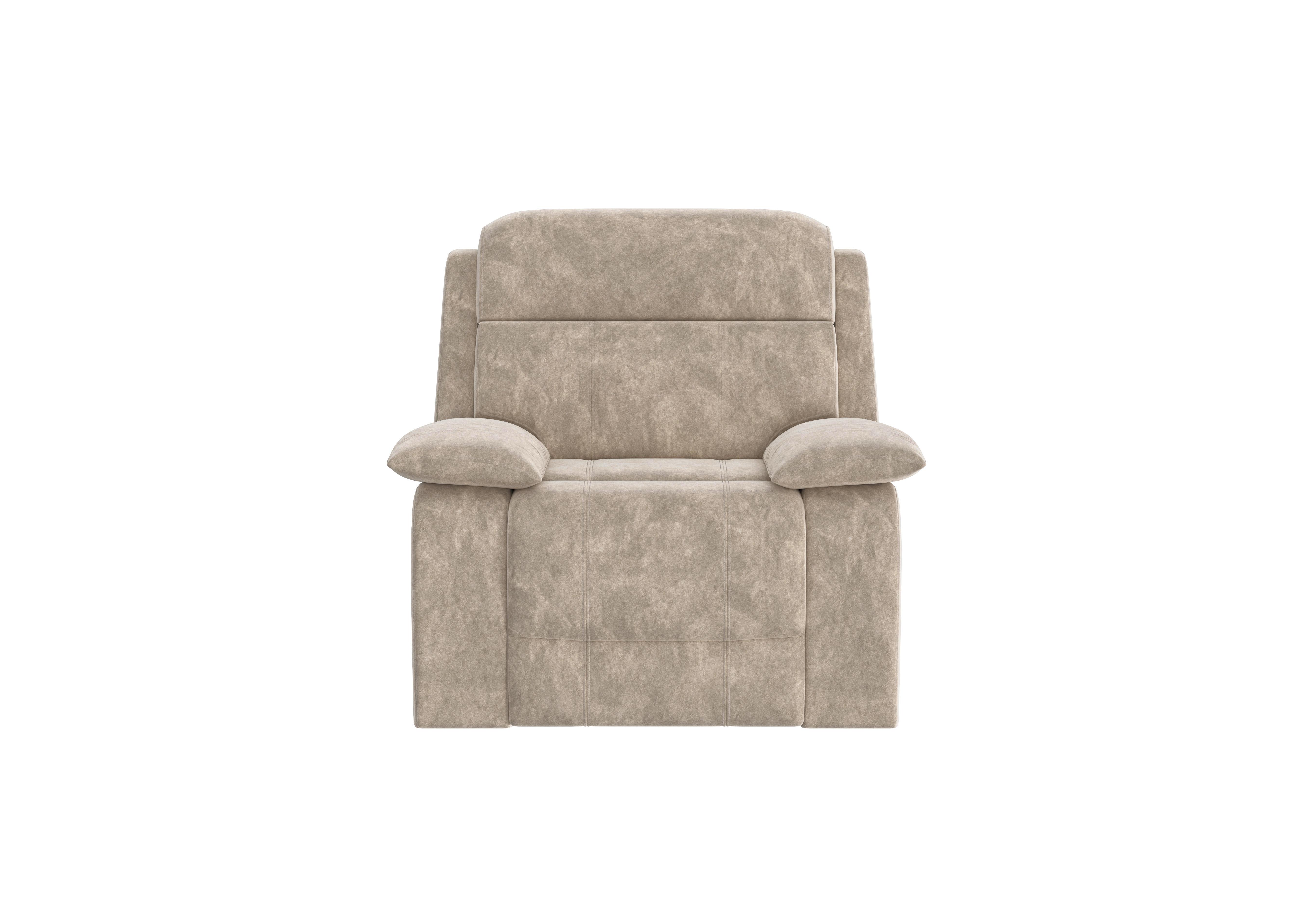 Moreno Fabric Power Recliner Armchair with Power Headrest in Bfa-Bnn-R26 Cream on Furniture Village